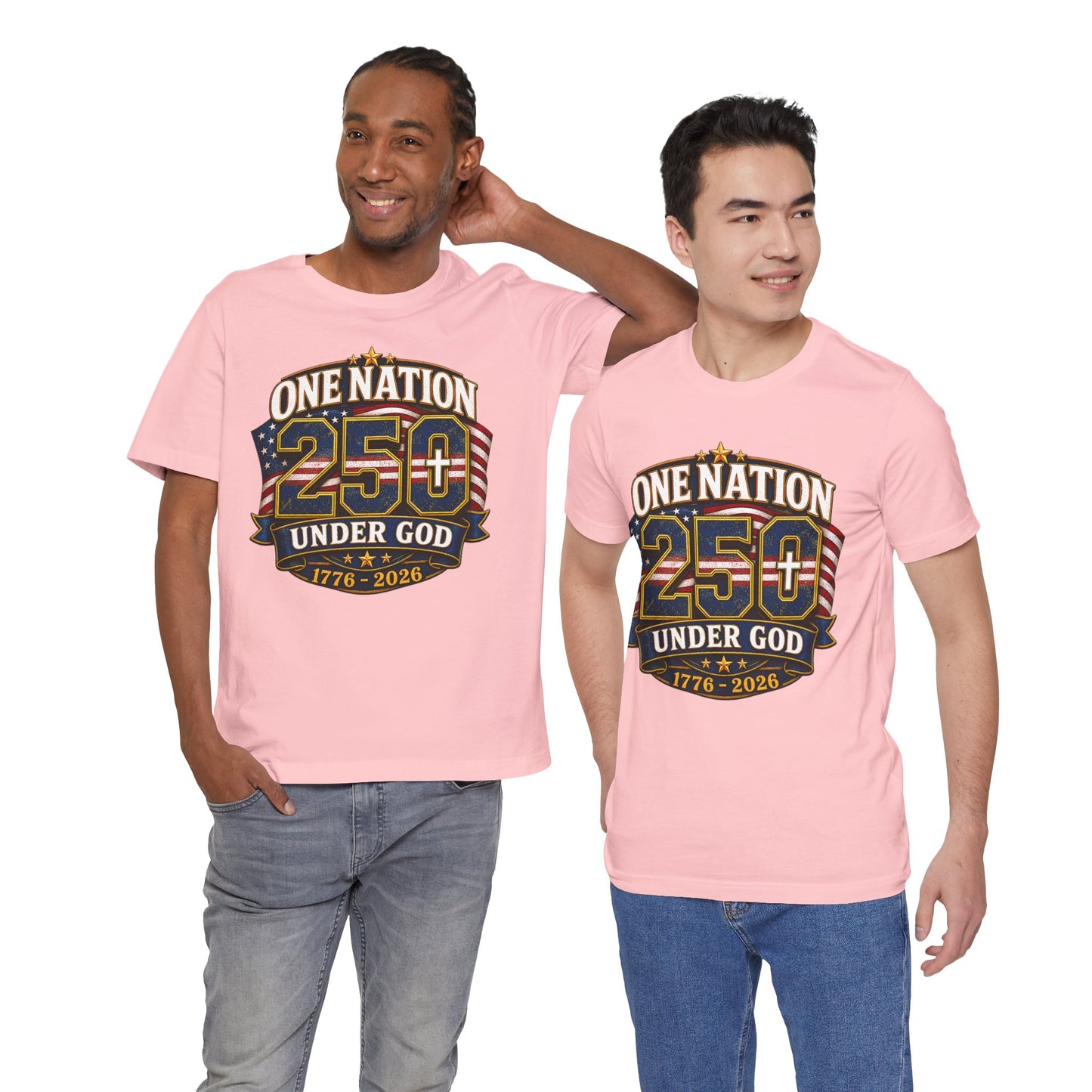 250th USA Independence T-Shirt — "One Nation Under God" 1776–2026 Patriotic Tee