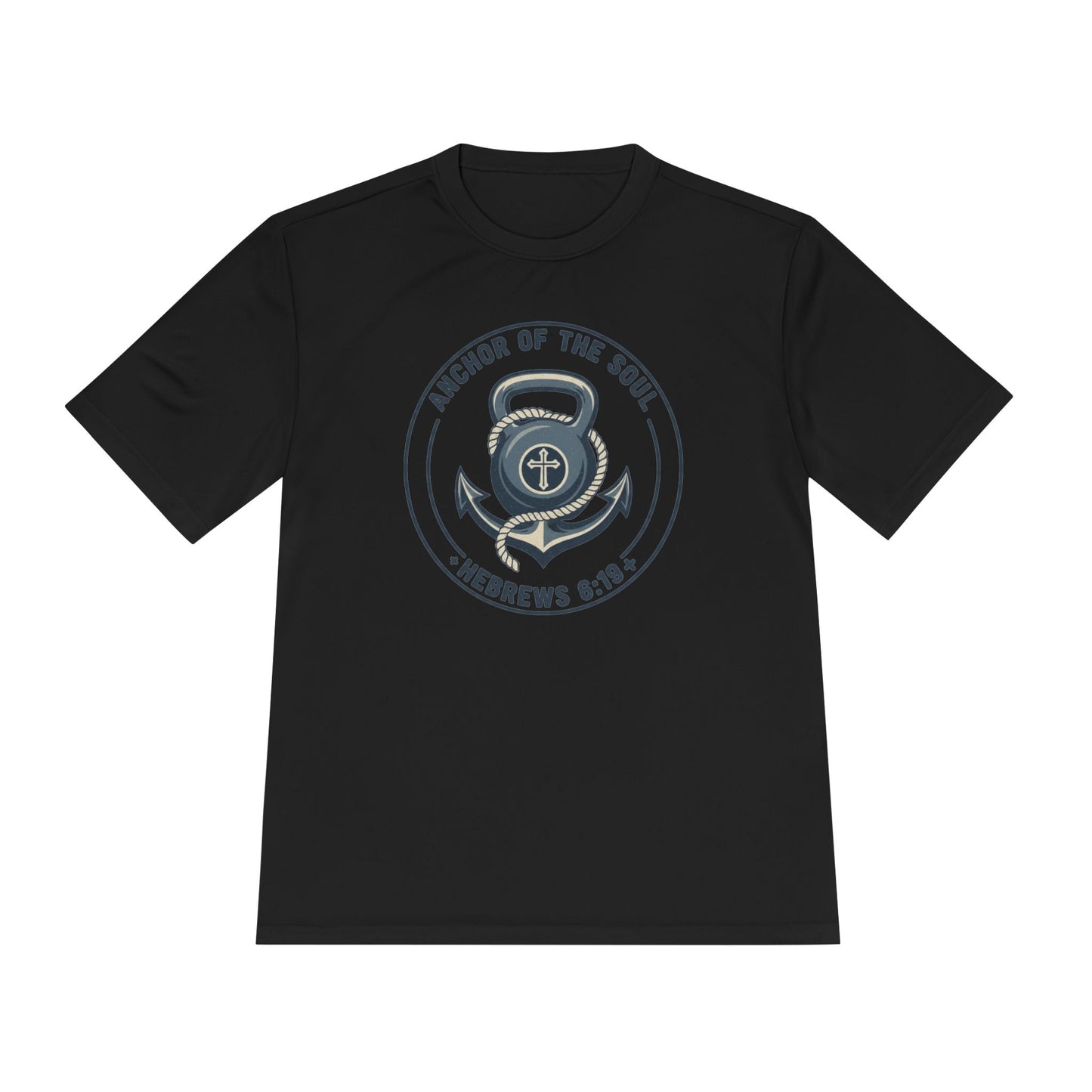 Hebrews 6:19 Anchor of the Soul Moisture-Wicking Workout Tee