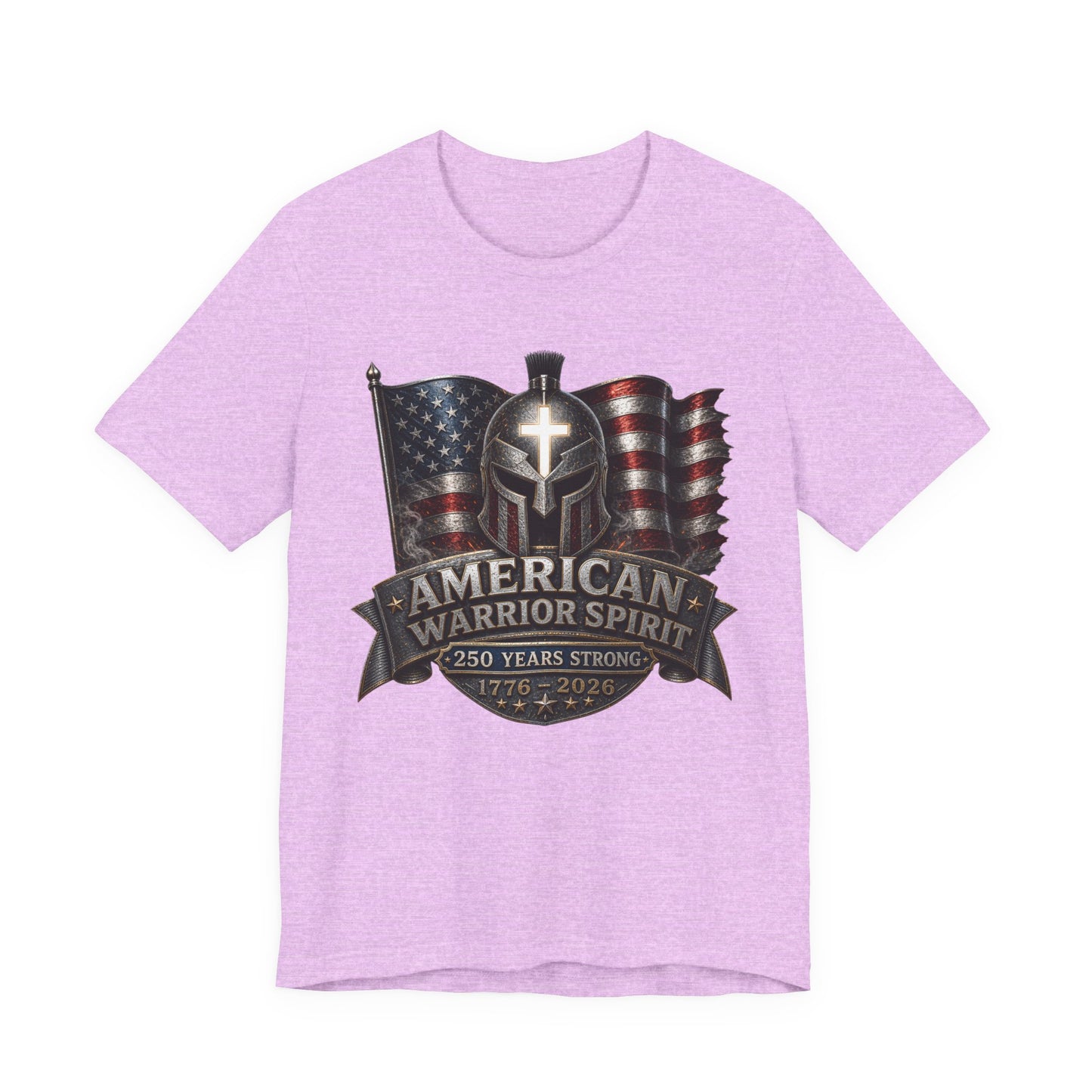 American Warrior Spirit T-Shirt – Patriotic 250 Years Strong Tee (1776–2026)