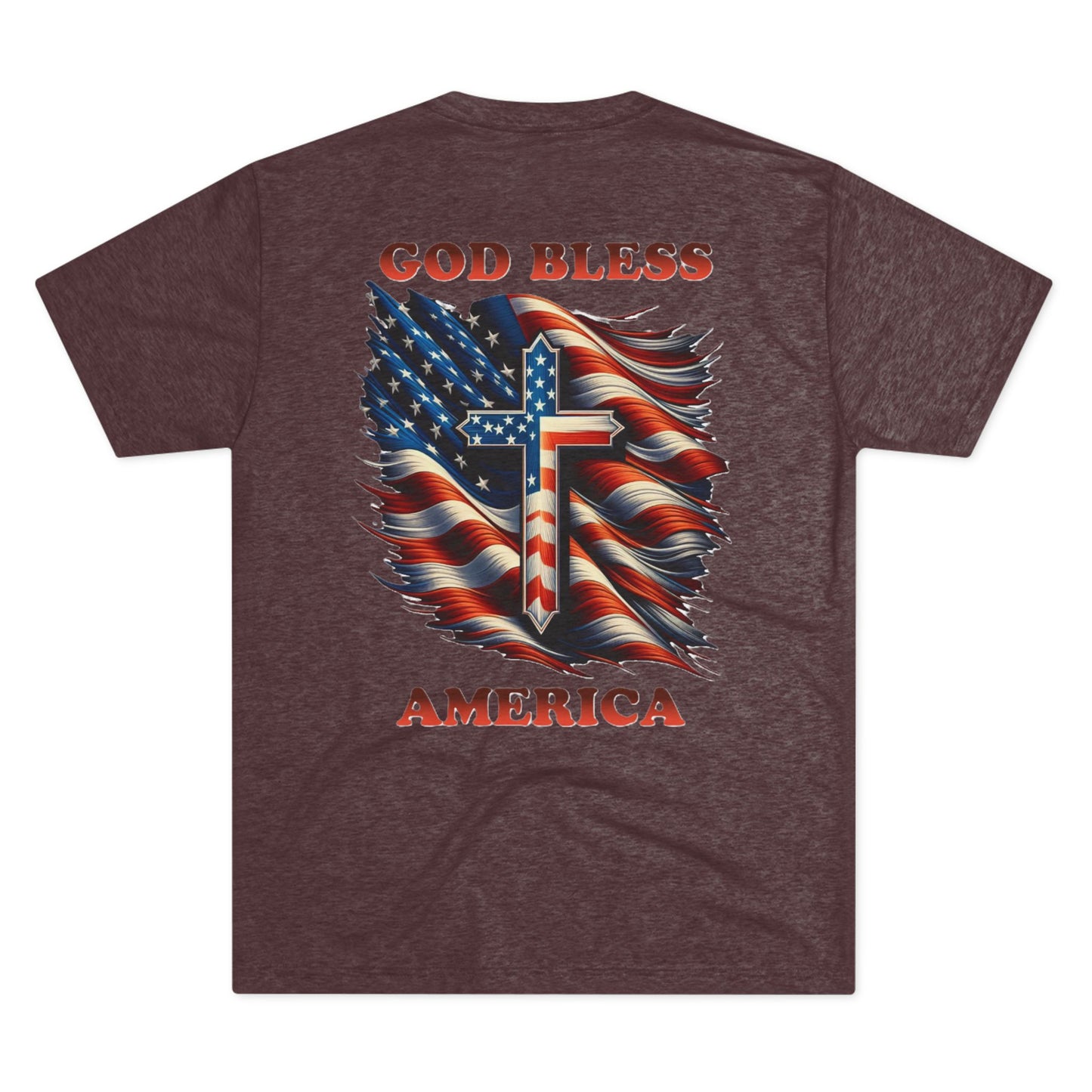 Unisex Tri-Blend Crew Tee "GOD BLESS AMERICA"
