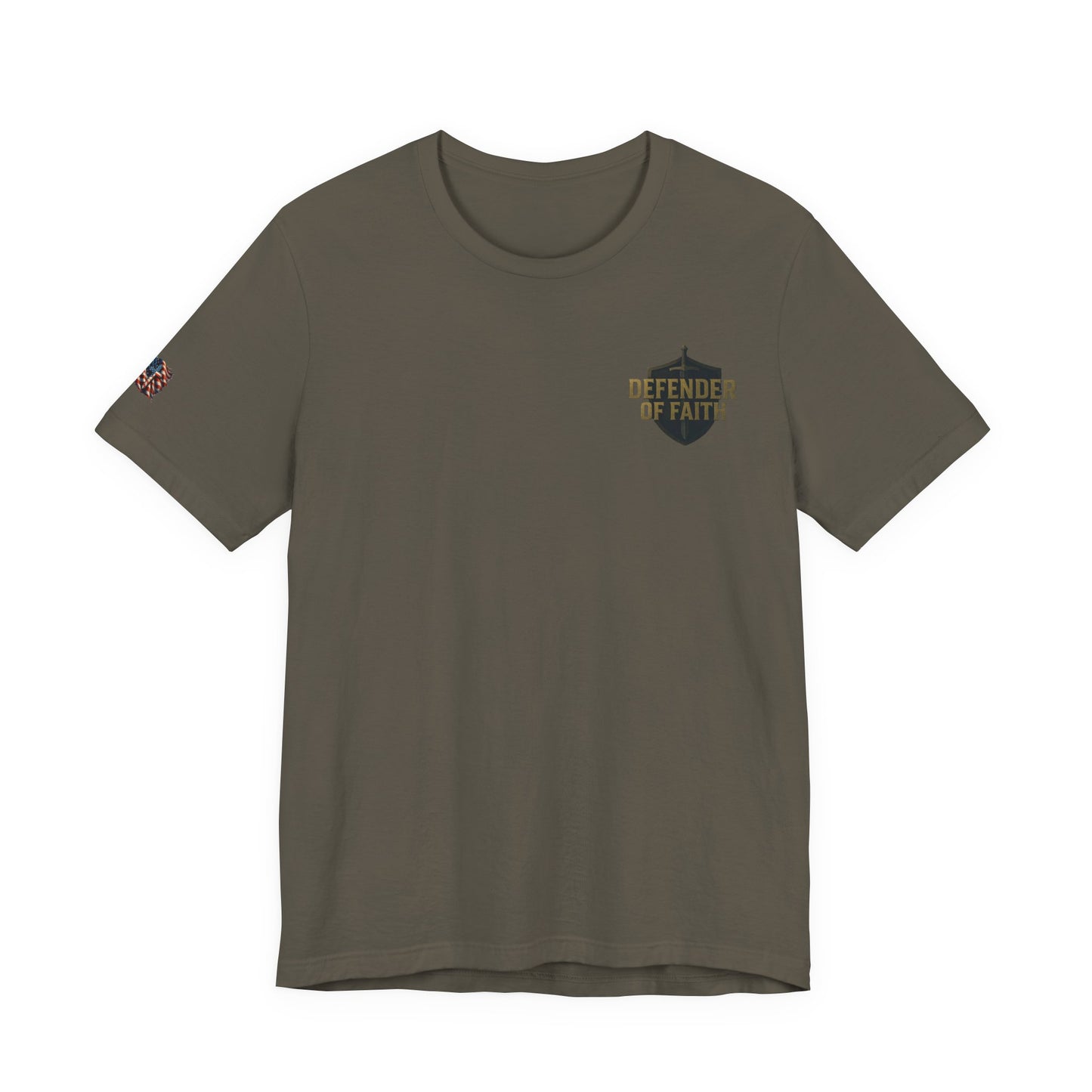 Psalm 144:1 'Defender of Faith' T-Shirt — Christian Scripture Tee