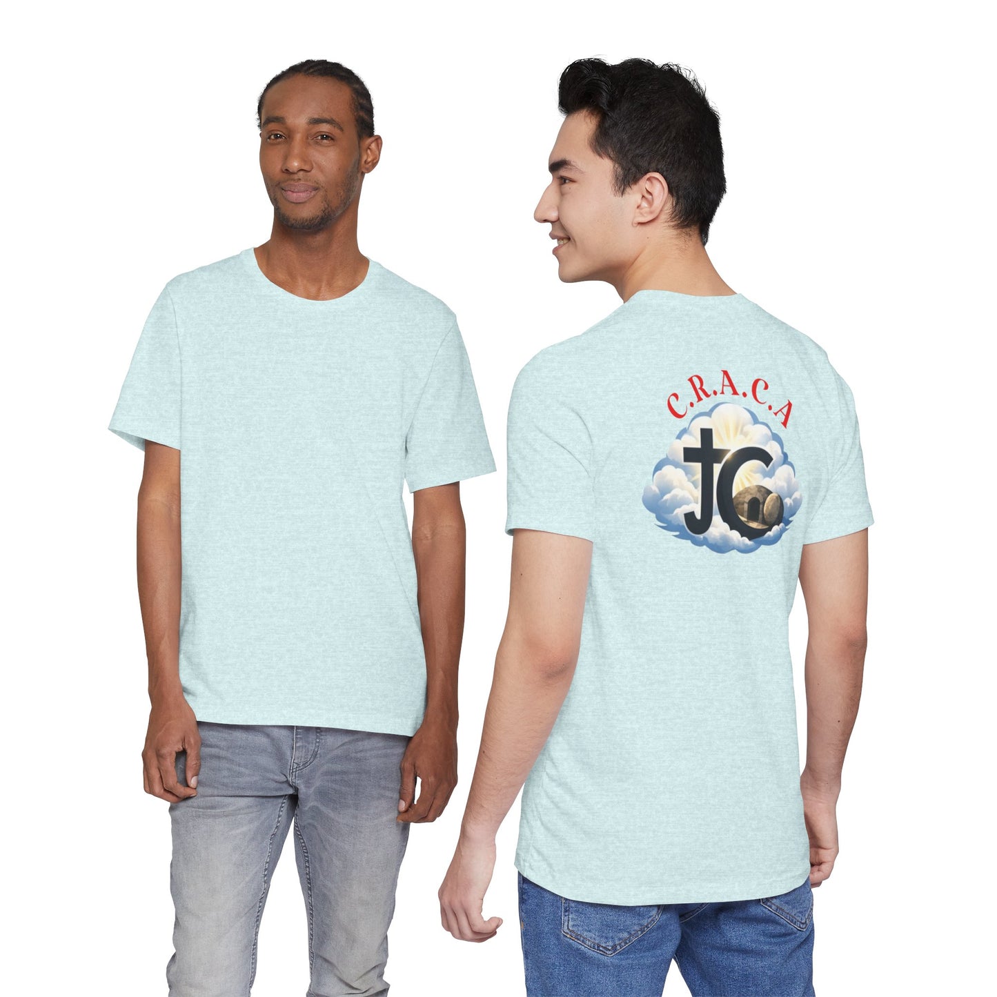 Christian JC Cross Tee — CRACA (Crucified.Risen.And.Coming.Again) Graphic T‑Shirt
