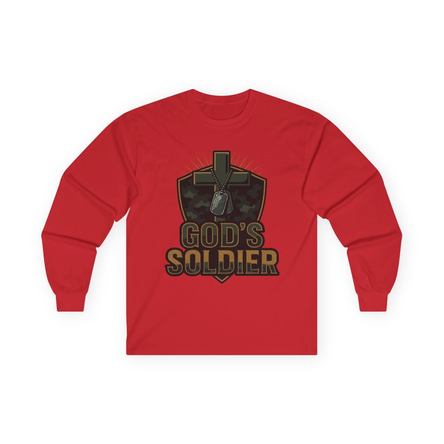 Long Sleeve Tee - God's Soldier Religious Christian Apparel
