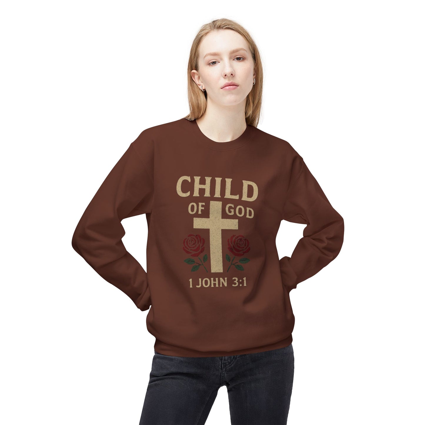 Christian Sweatshirt - 1 John 3:1 'Child of God'