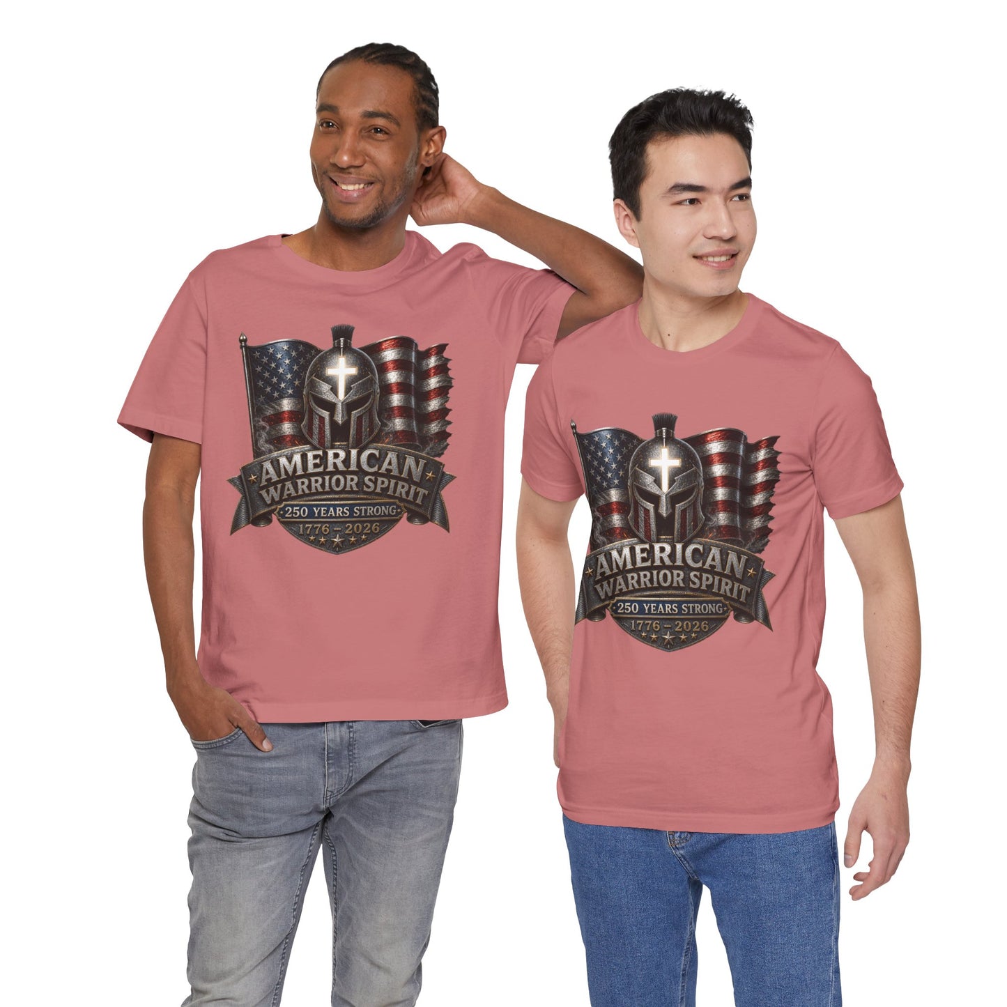 American Warrior Spirit T-Shirt – Patriotic 250 Years Strong Tee (1776–2026)