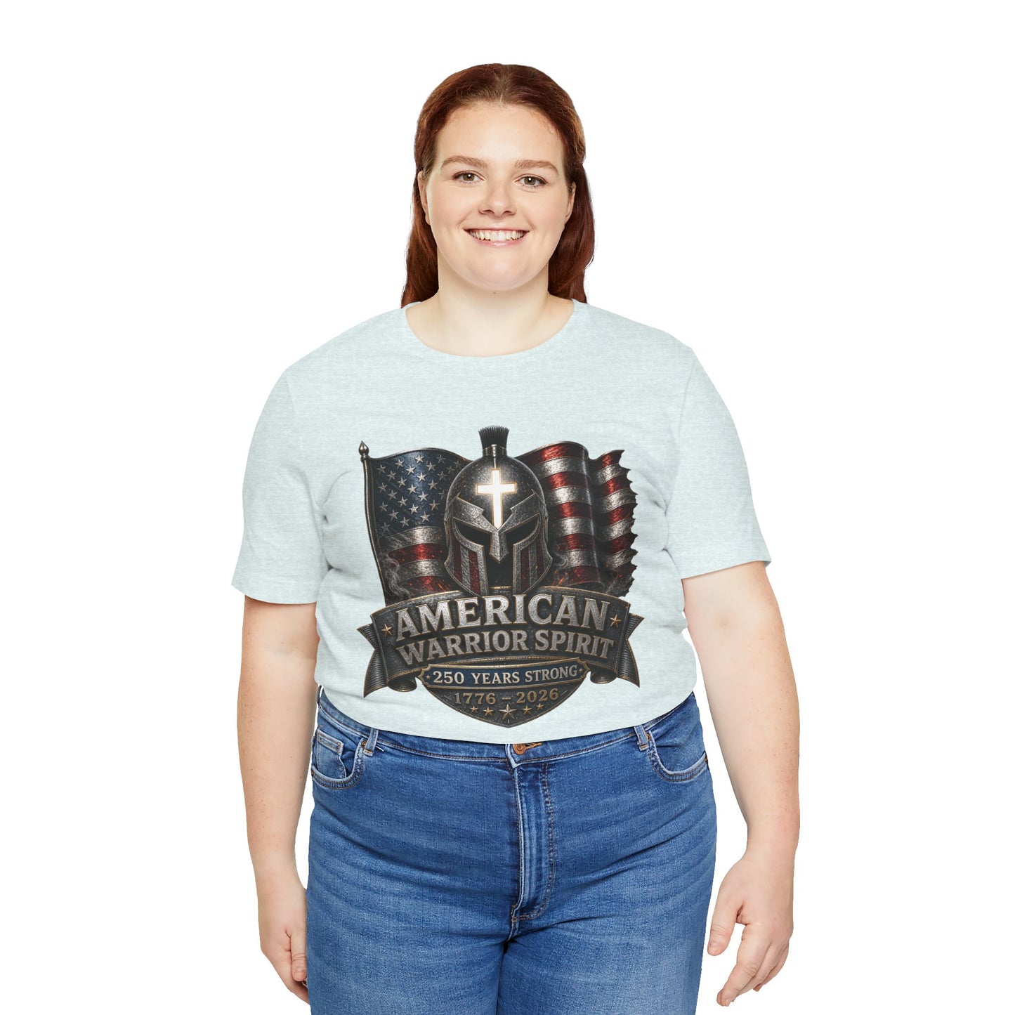 American Warrior Spirit T-Shirt – Patriotic 250 Years Strong Tee (1776–2026)