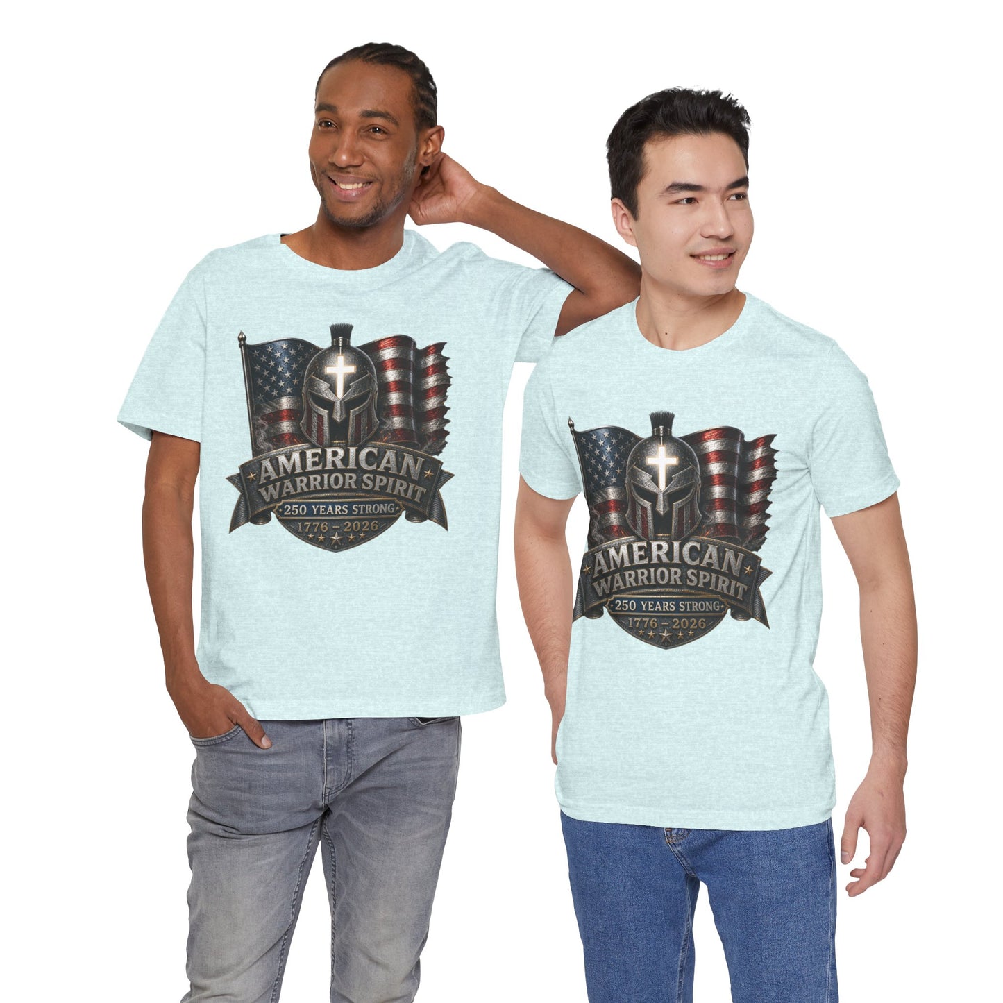 American Warrior Spirit T-Shirt – Patriotic 250 Years Strong Tee (1776–2026)