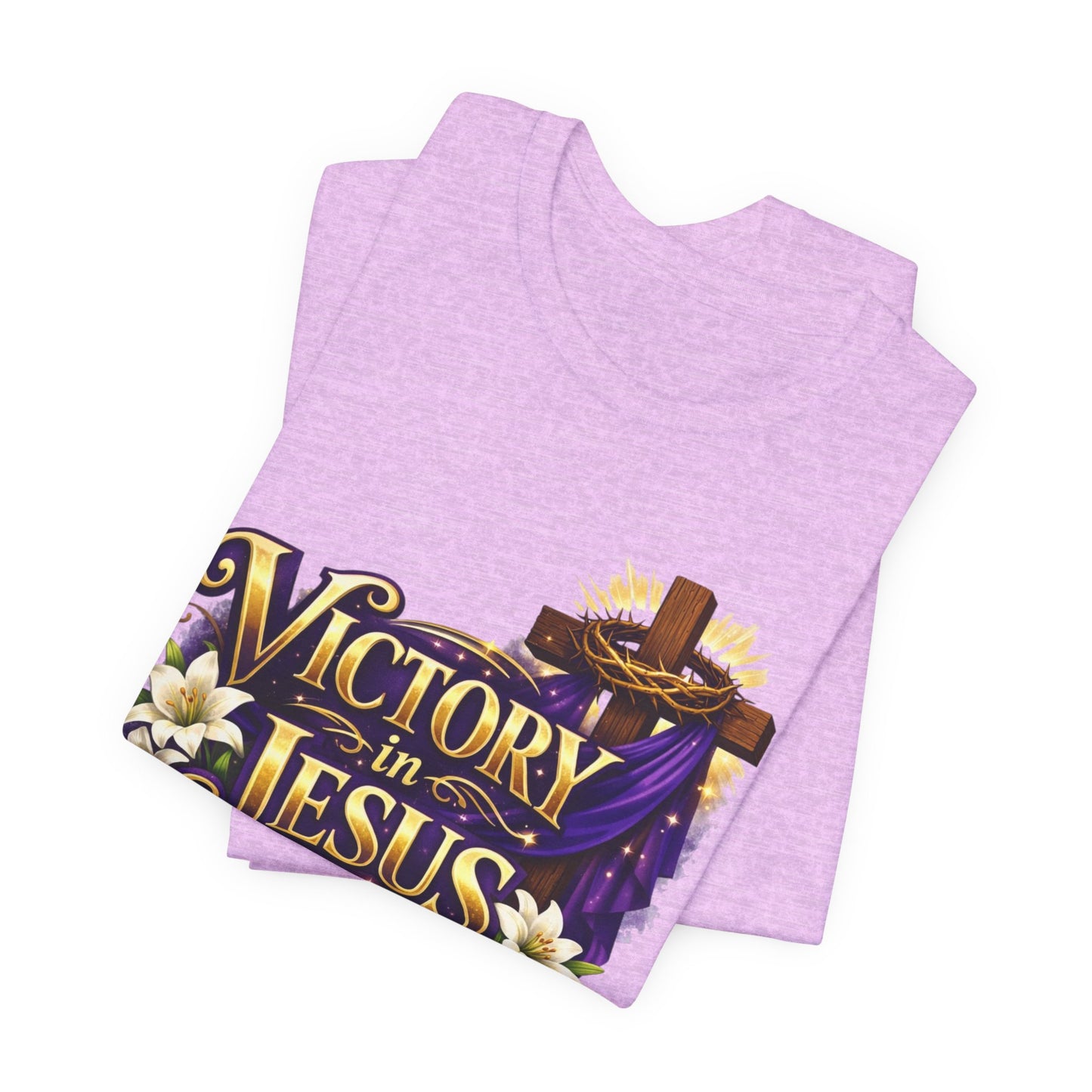 Victory In Jesus Christian T-Shirt — Cross Faith Tee