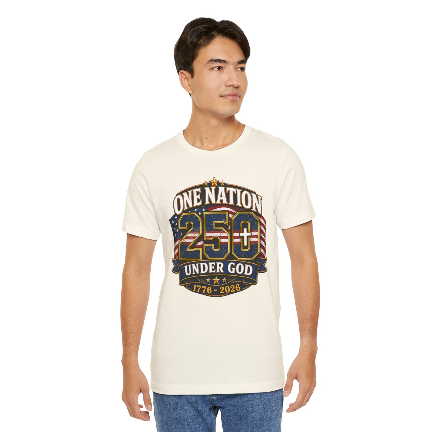 250th USA Independence T-Shirt — "One Nation Under God" 1776–2026 Patriotic Tee