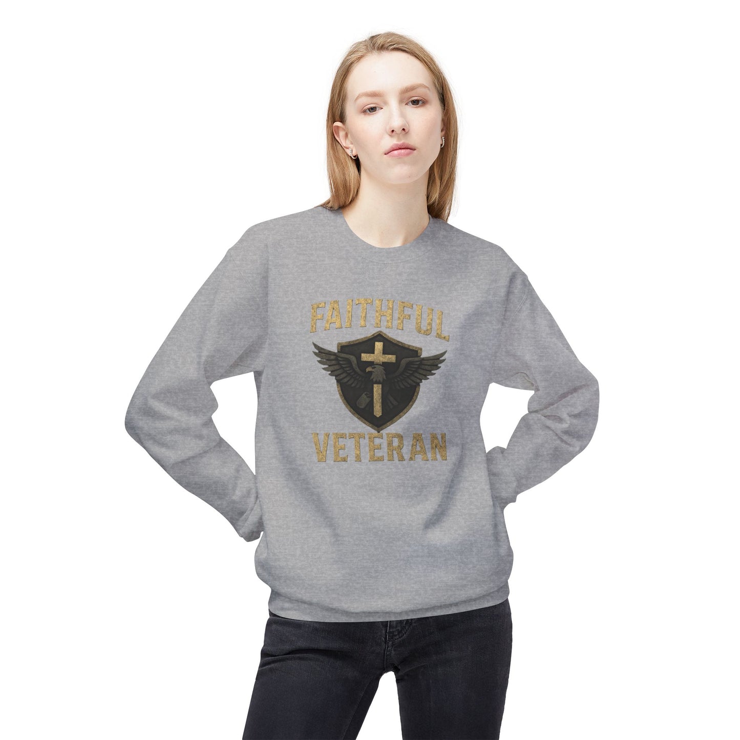 Faithful Veteran Crewneck Sweatshirt Design