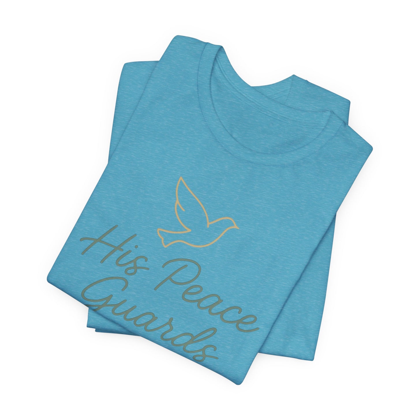 His Peace Guards My Heart Tee — Philippians 4:7 Christian Dove T-Shirt