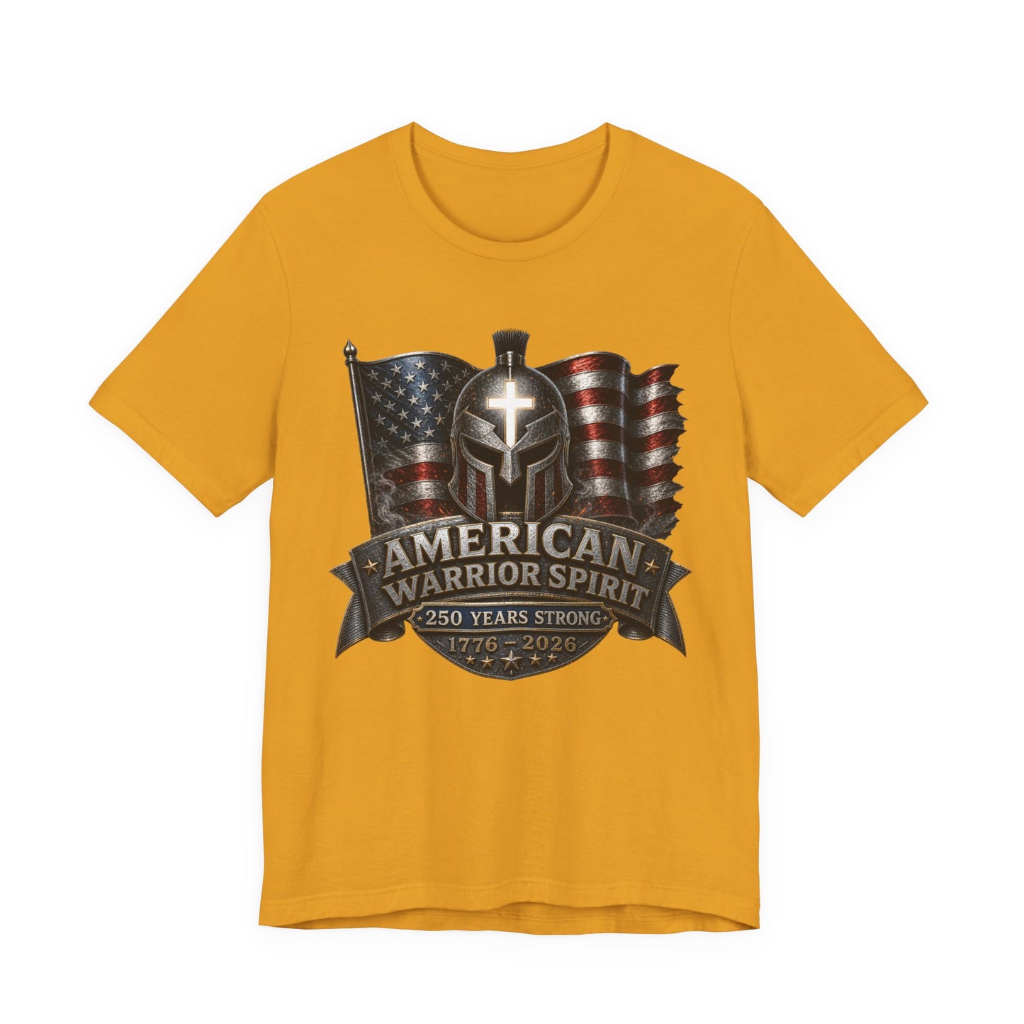 American Warrior Spirit T-Shirt – Patriotic 250 Years Strong Tee (1776–2026)