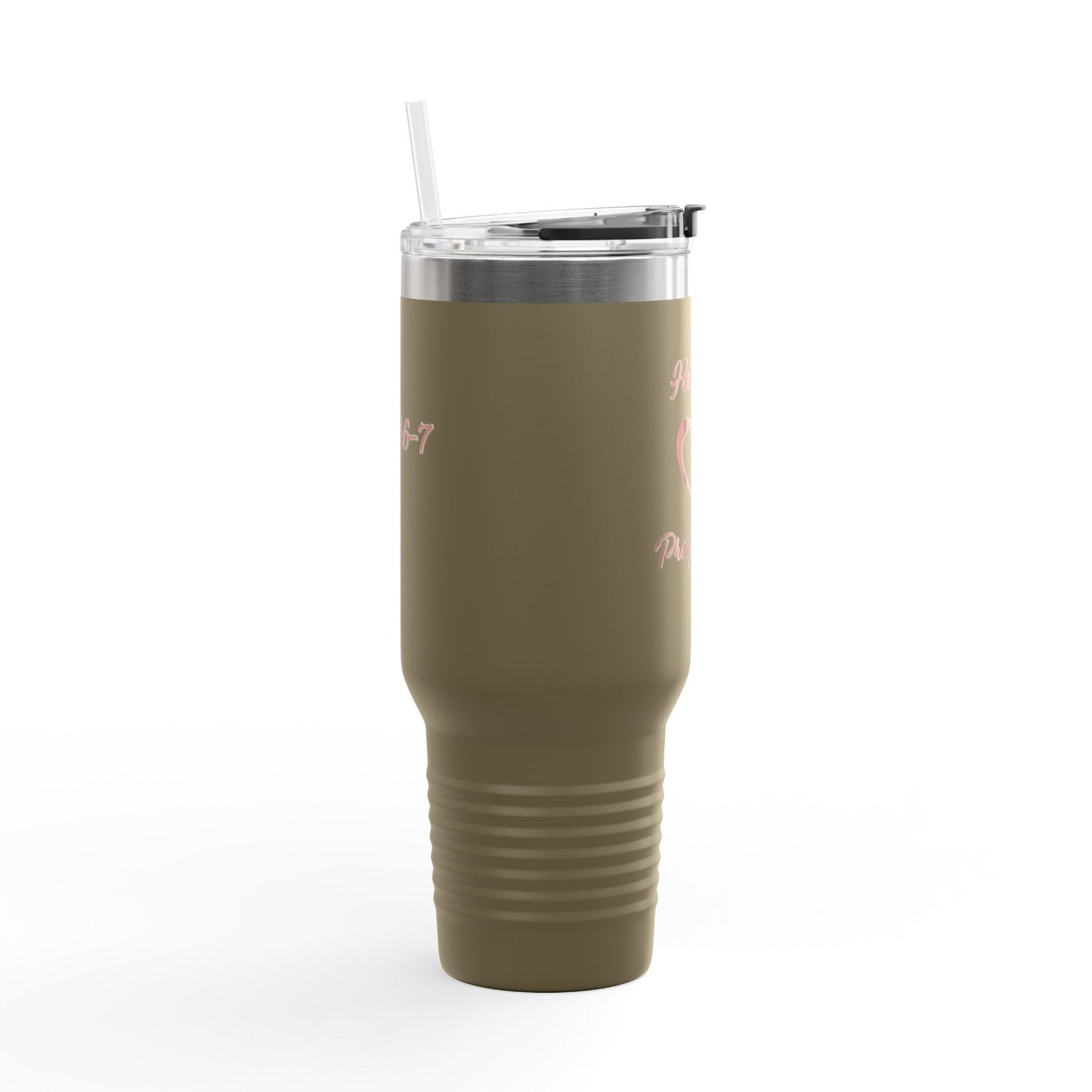 Travel Mug - "How can I pray for you" with Heart and Praying Hands Design