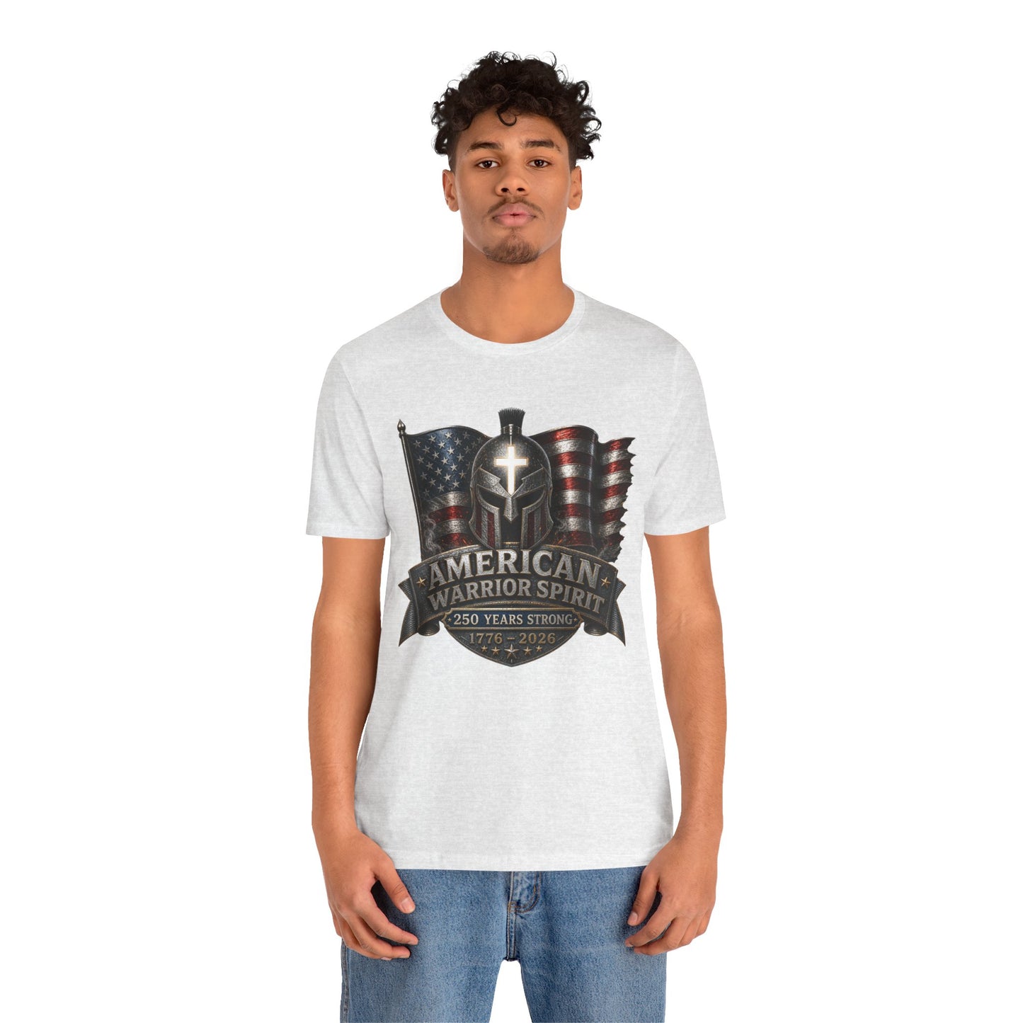 American Warrior Spirit T-Shirt – Patriotic 250 Years Strong Tee (1776–2026)