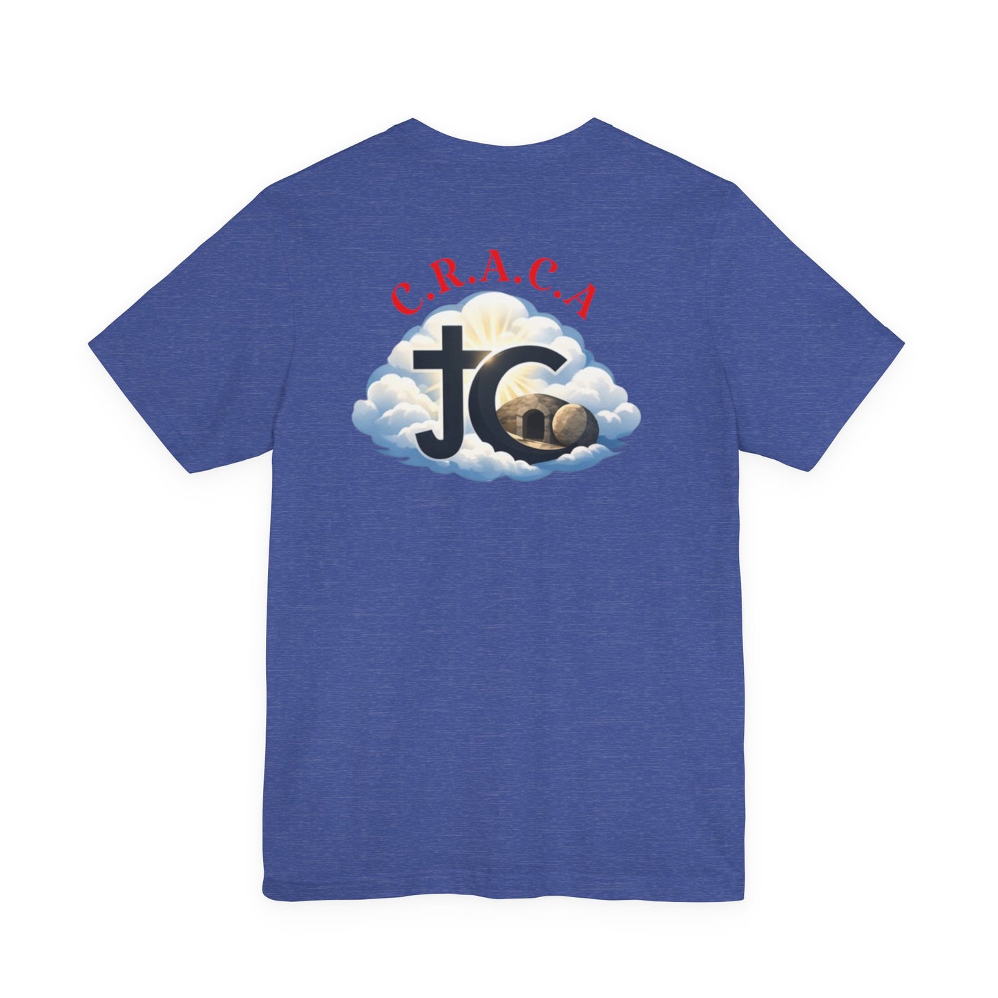 Christian JC Cross Tee — CRACA (Crucified.Risen.And.Coming.Again) Graphic T‑Shirt
