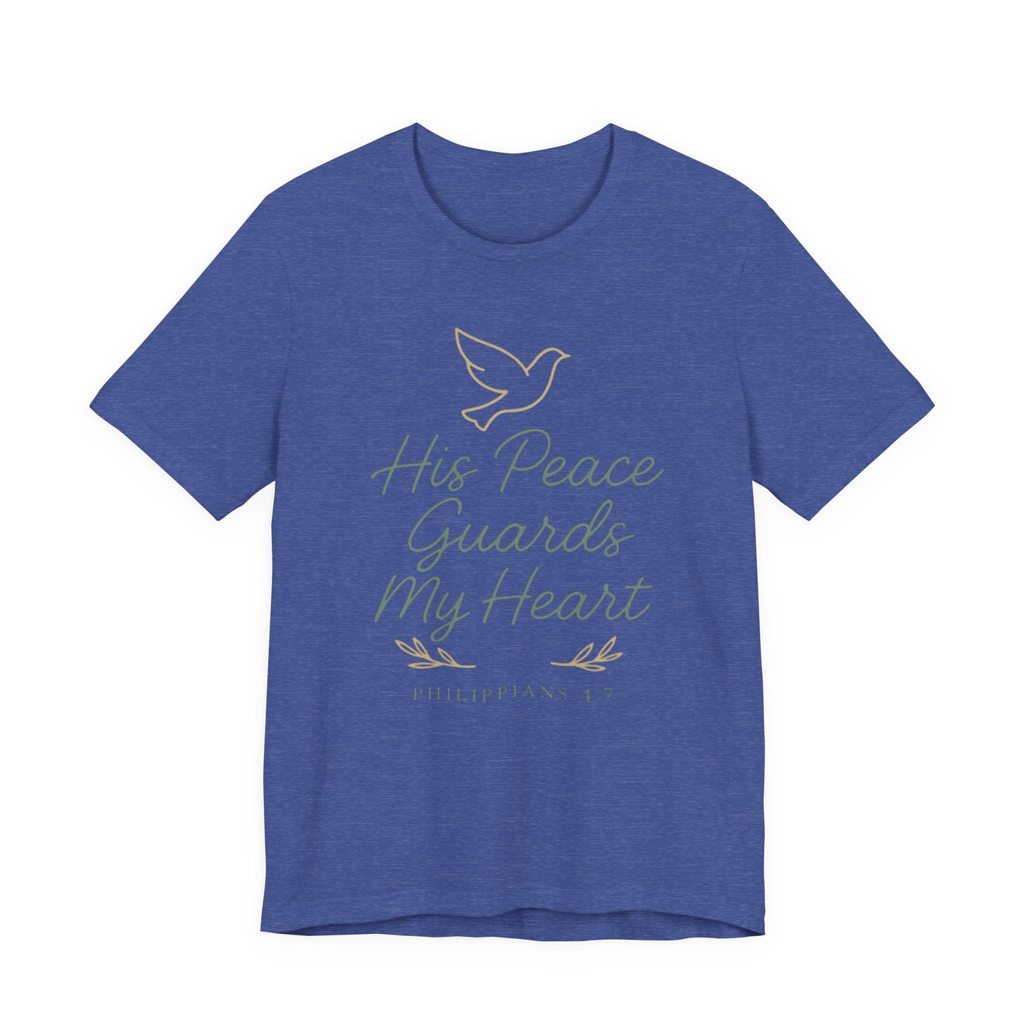 His Peace Guards My Heart Tee — Philippians 4:7 Christian Dove T-Shirt