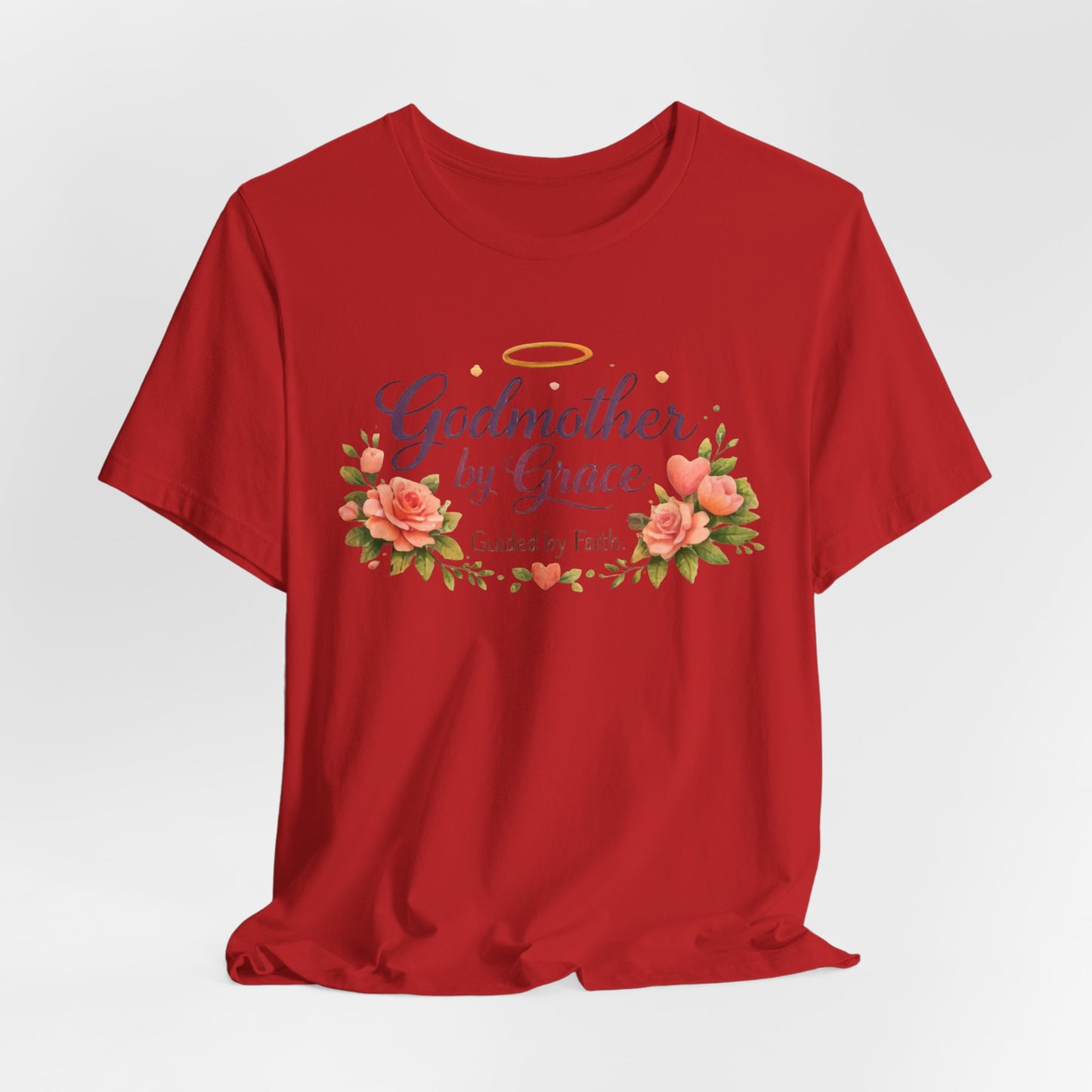Godmother by Grace Floral Tee — 'Guided by Faith' Godmother T-Shirt