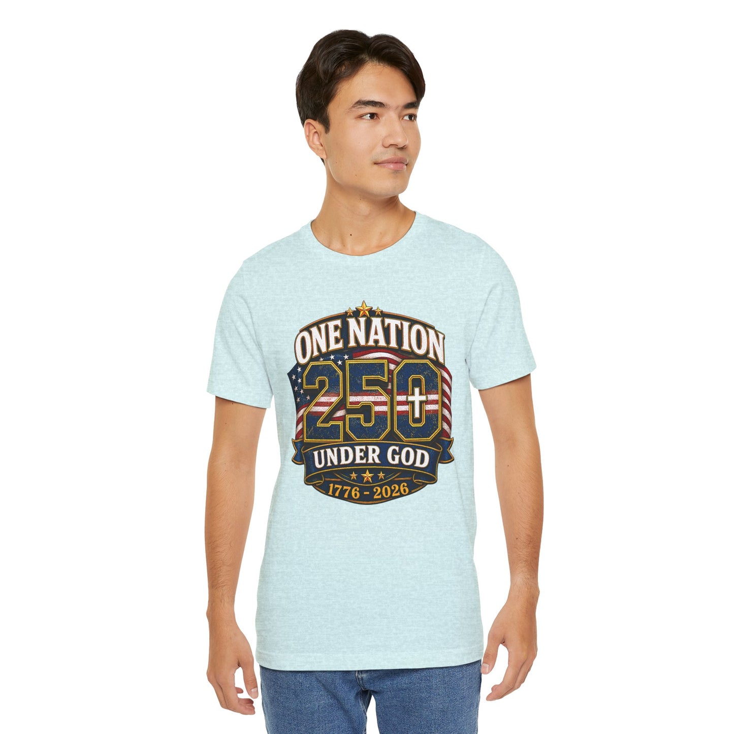 250th USA Independence T-Shirt — "One Nation Under God" 1776–2026 Patriotic Tee