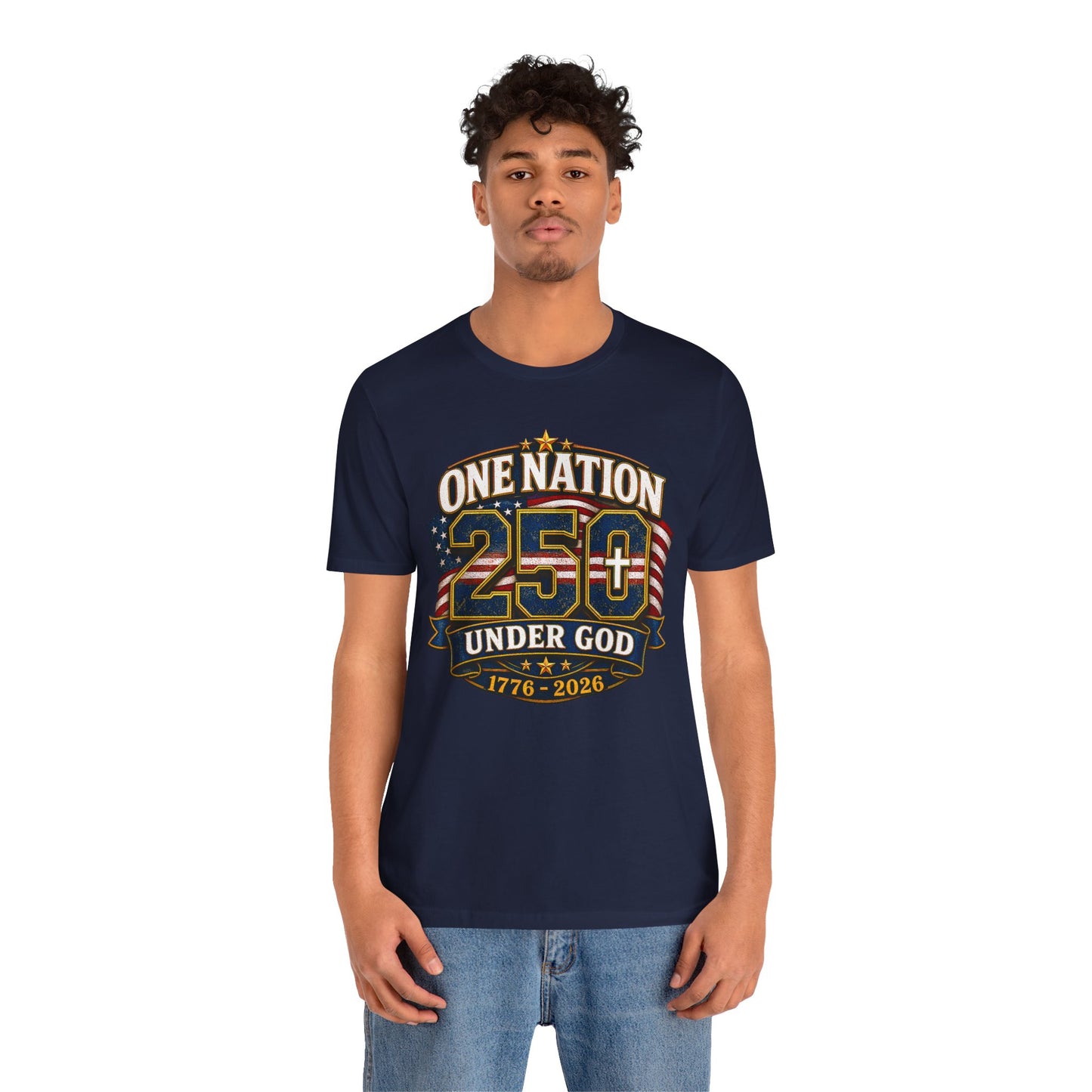 250th USA Independence T-Shirt — "One Nation Under God" 1776–2026 Patriotic Tee