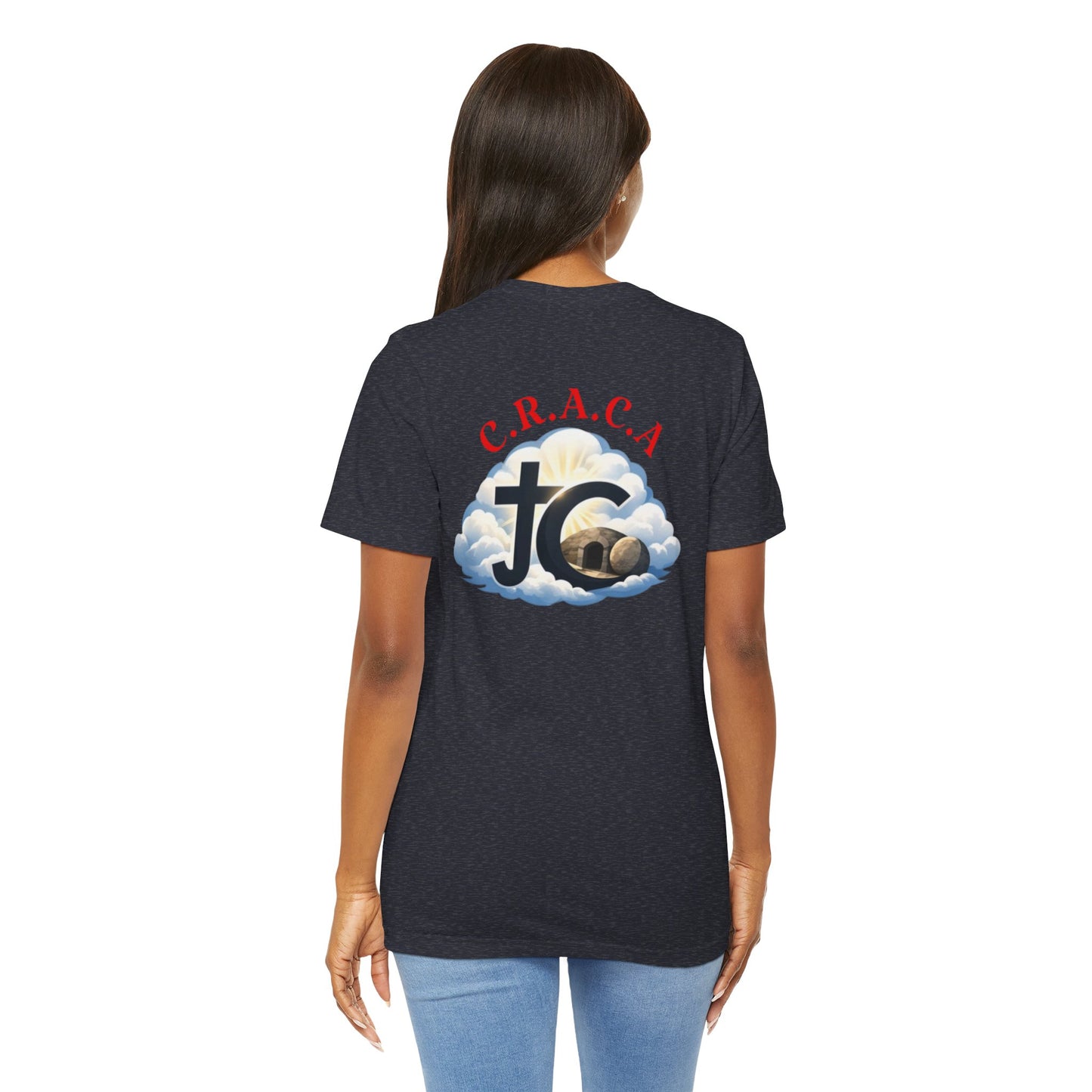 Christian JC Cross Tee — CRACA (Crucified.Risen.And.Coming.Again) Graphic T‑Shirt