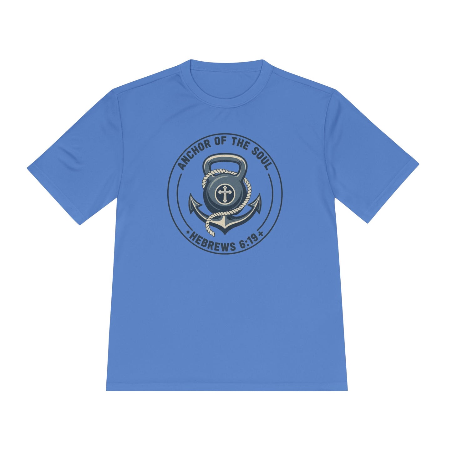 Hebrews 6:19 Anchor of the Soul Moisture-Wicking Workout Tee
