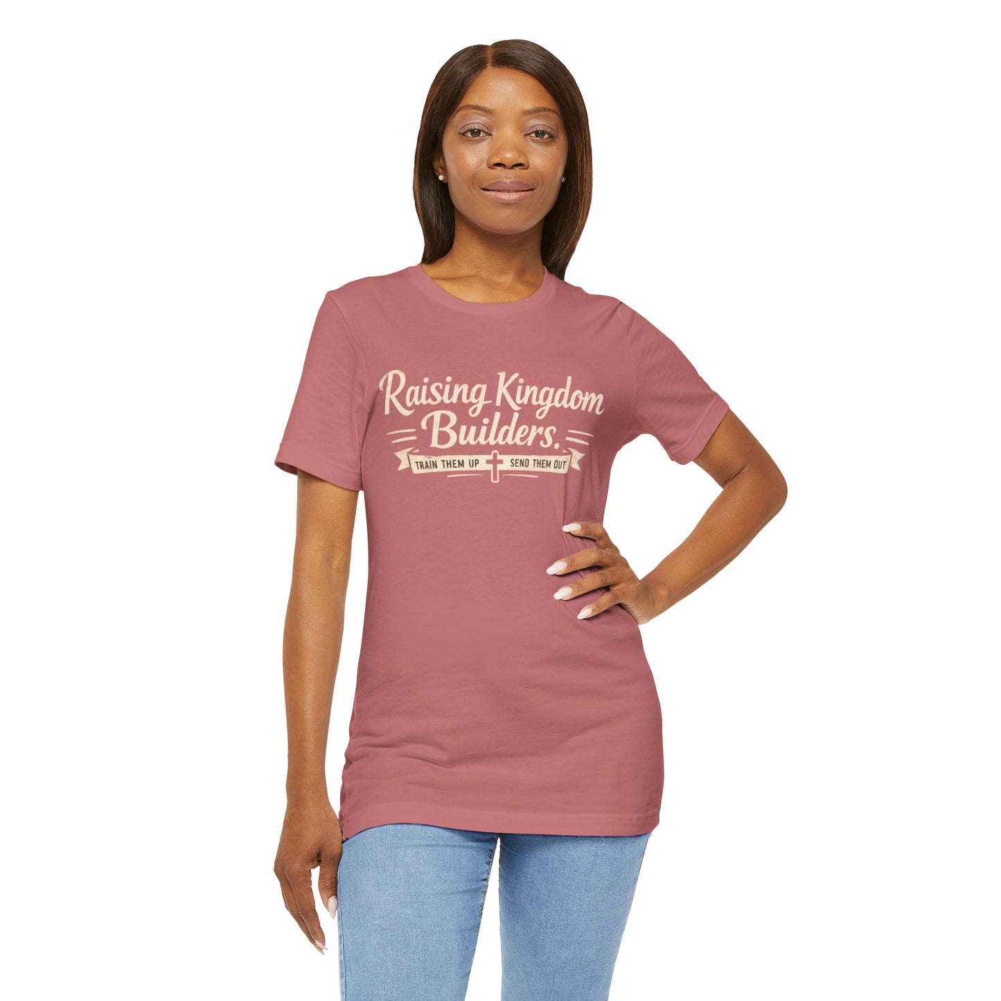Raising Kingdom Builders Tee – Train Them Up, Send Them Out Christian Youth T-Shirt