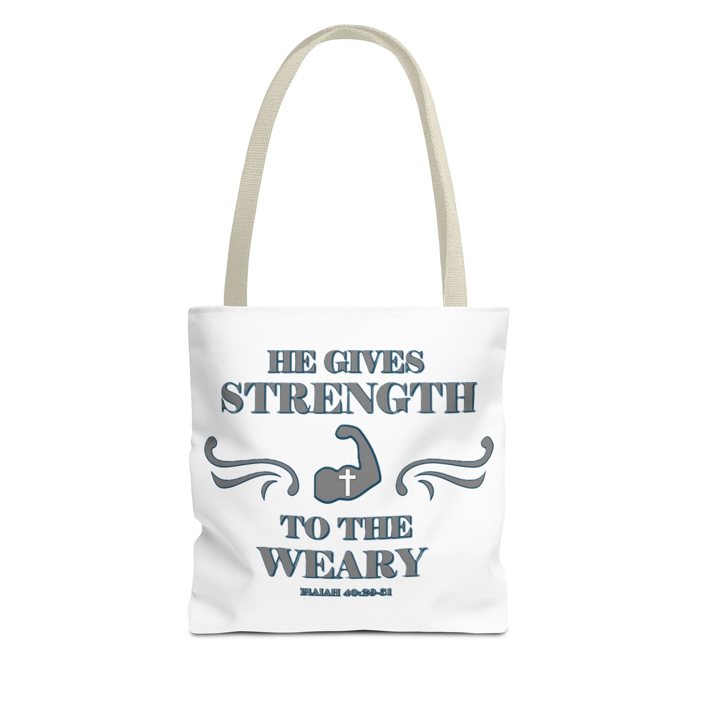 Tote Bag with Bible Verse Isaiah 40:29-31