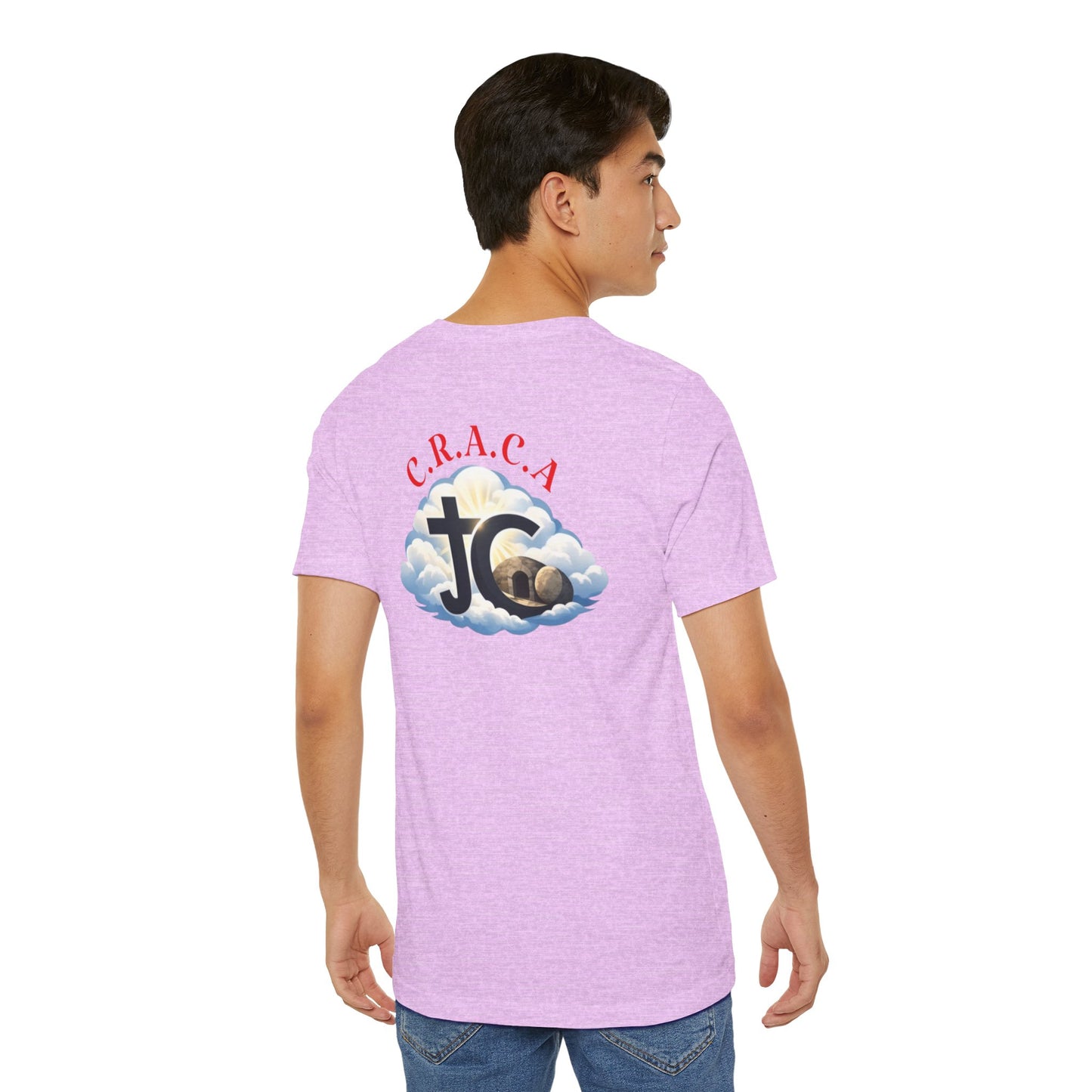 Christian JC Cross Tee — CRACA (Crucified.Risen.And.Coming.Again) Graphic T‑Shirt