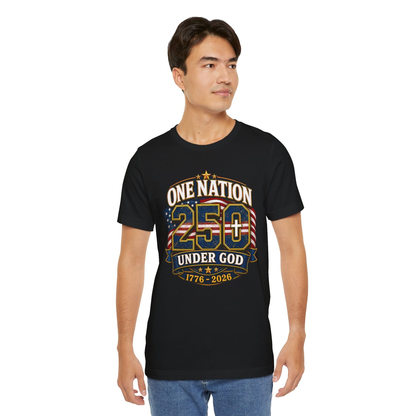 250th USA Independence T-Shirt — "One Nation Under God" 1776–2026 Patriotic Tee