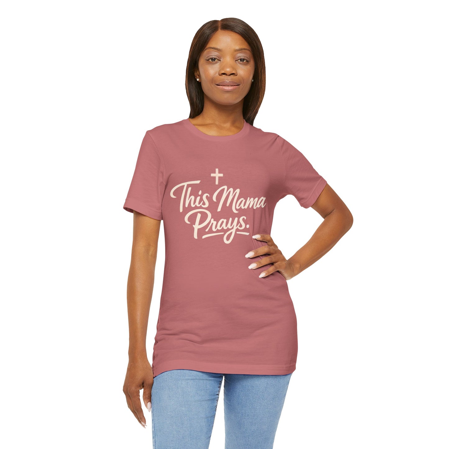 T-Shirt — “This Mama Prays” Faith Graphic Tee