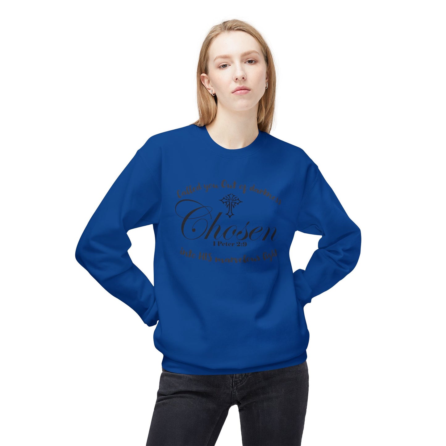 Christian Sweatshirt 1 Peter 2:9 Verse