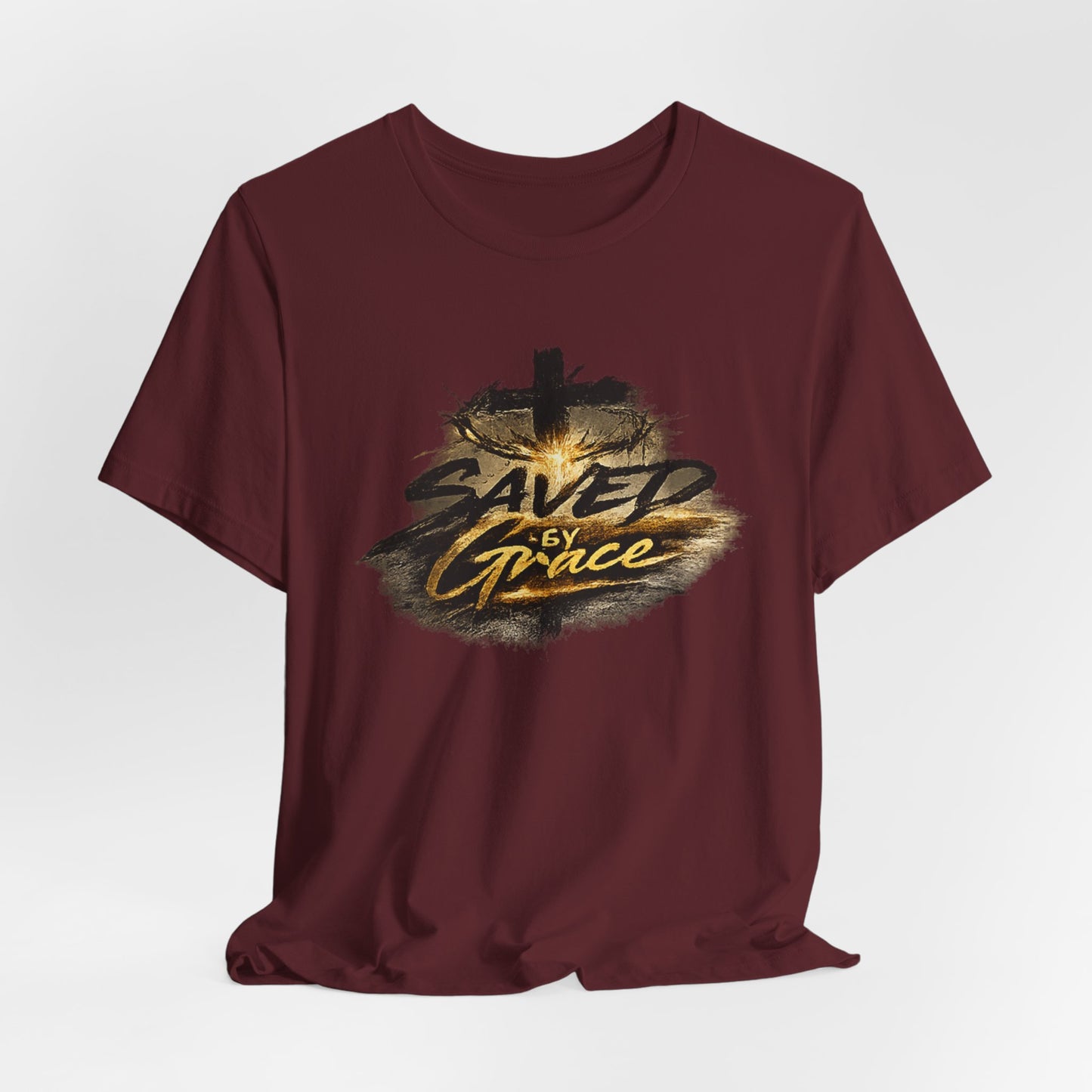Saved By Grace T‑Shirt — Christian Cross Faith Tee