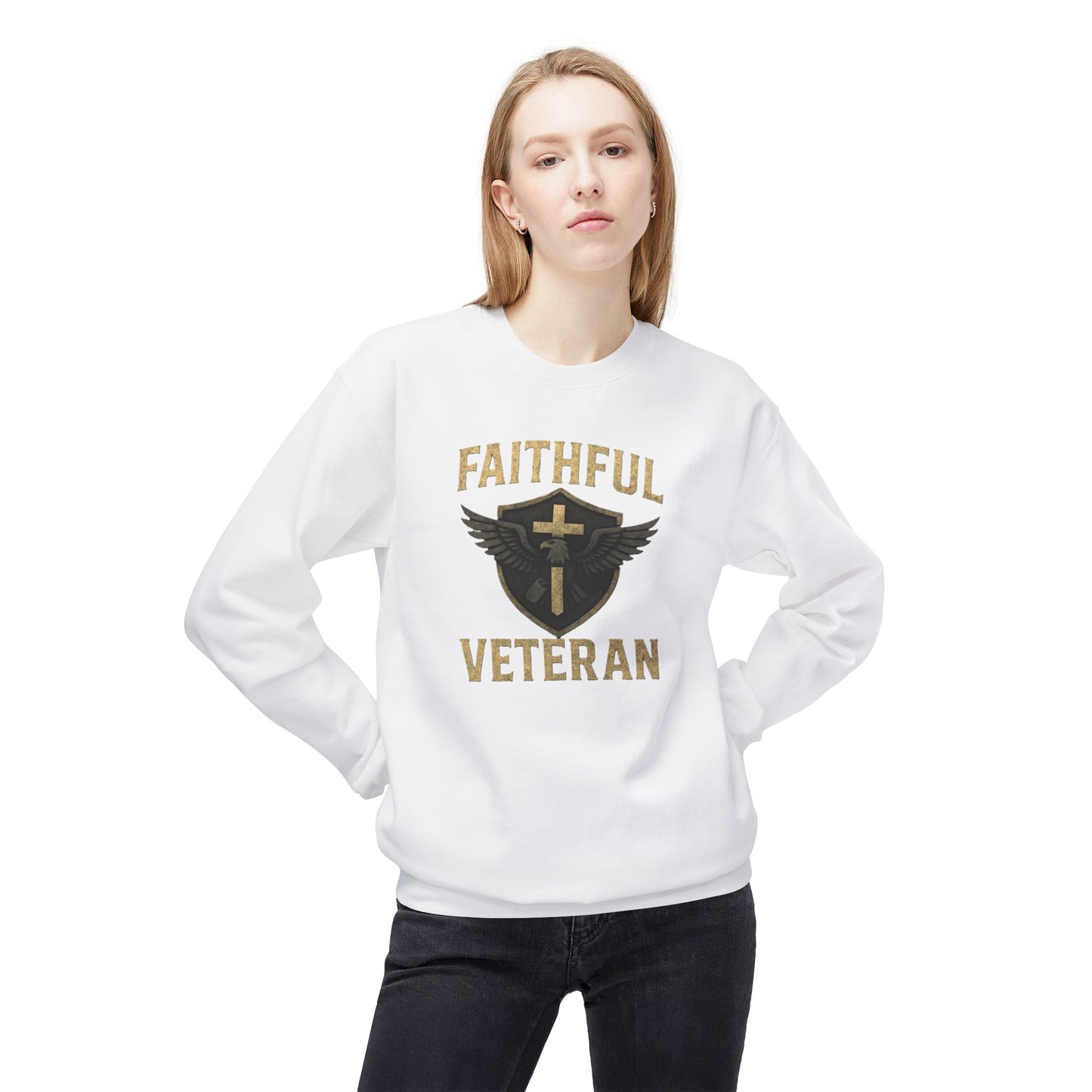 Faithful Veteran Crewneck Sweatshirt Design