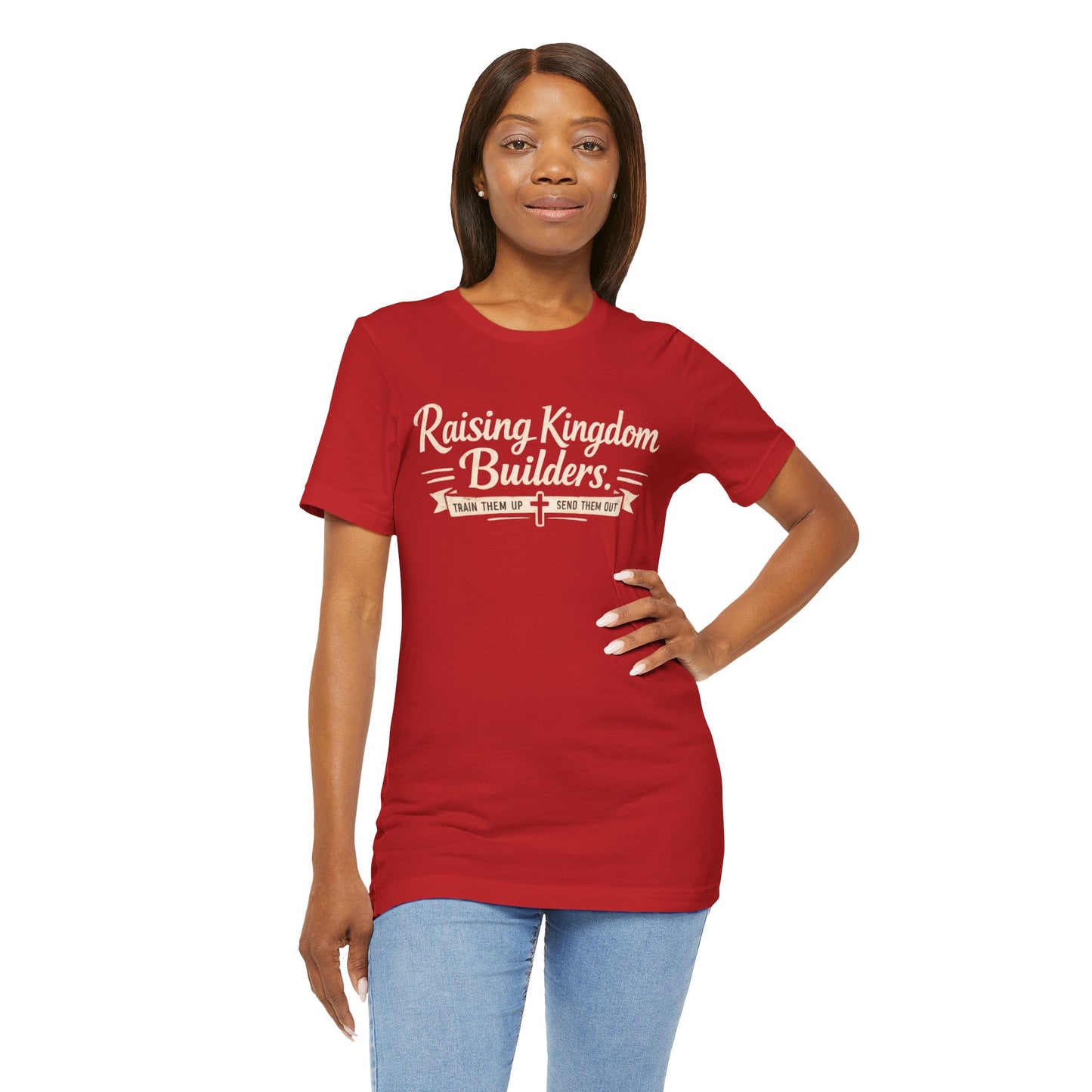 Raising Kingdom Builders Tee – Train Them Up, Send Them Out Christian Youth T-Shirt