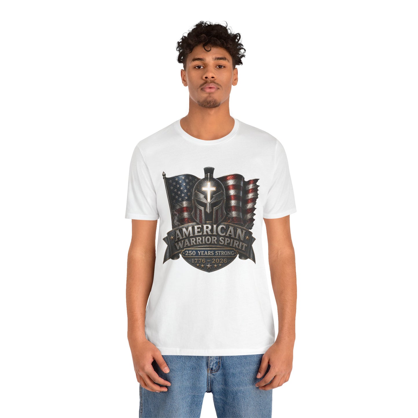 American Warrior Spirit T-Shirt – Patriotic 250 Years Strong Tee (1776–2026)
