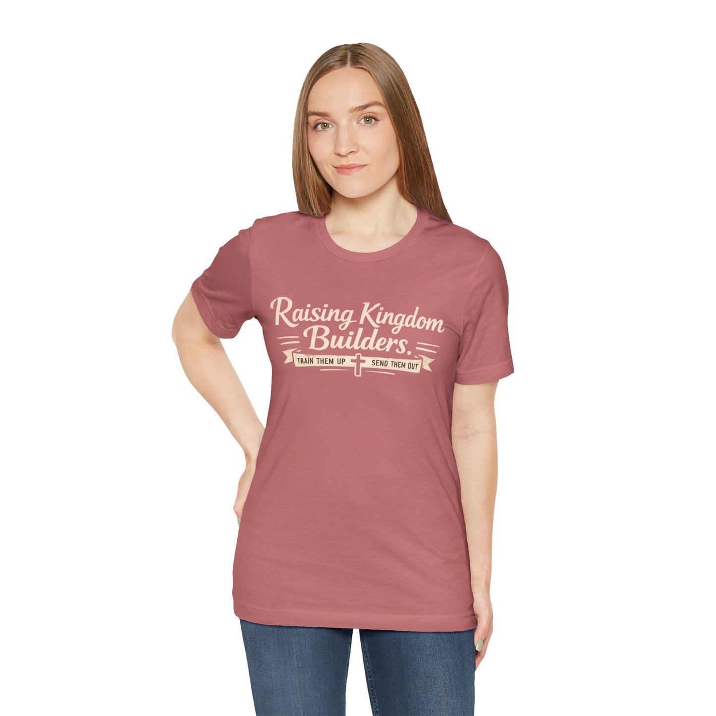 Raising Kingdom Builders Tee – Train Them Up, Send Them Out Christian Youth T-Shirt