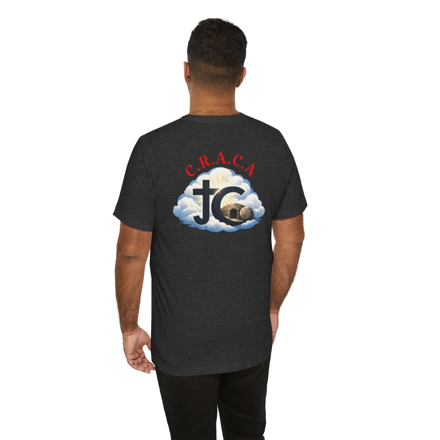 Christian JC Cross Tee — CRACA (Crucified.Risen.And.Coming.Again) Graphic T‑Shirt