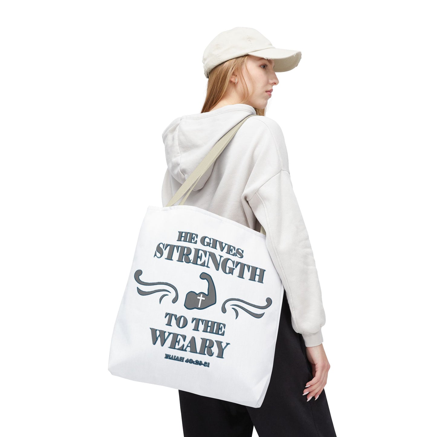 Tote Bag with Bible Verse Isaiah 40:29-31