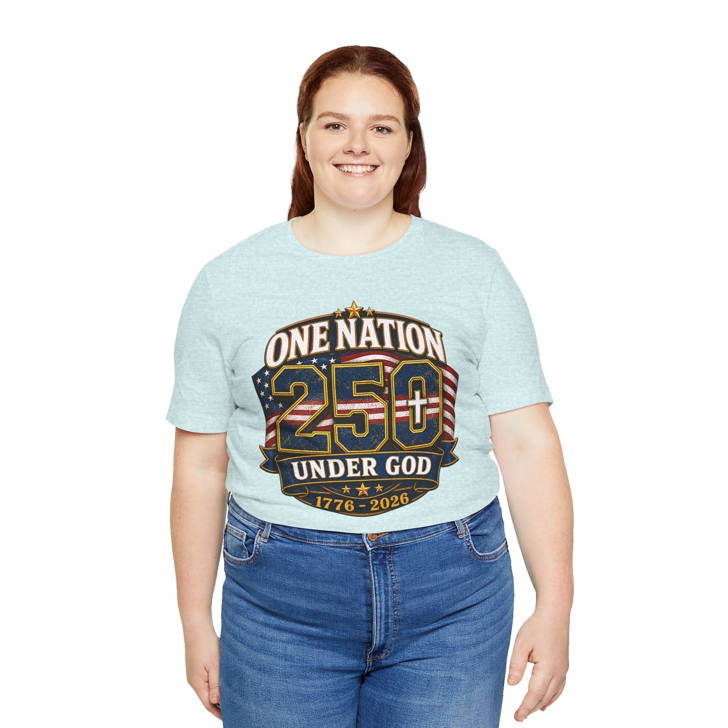 250th USA Independence T-Shirt — "One Nation Under God" 1776–2026 Patriotic Tee