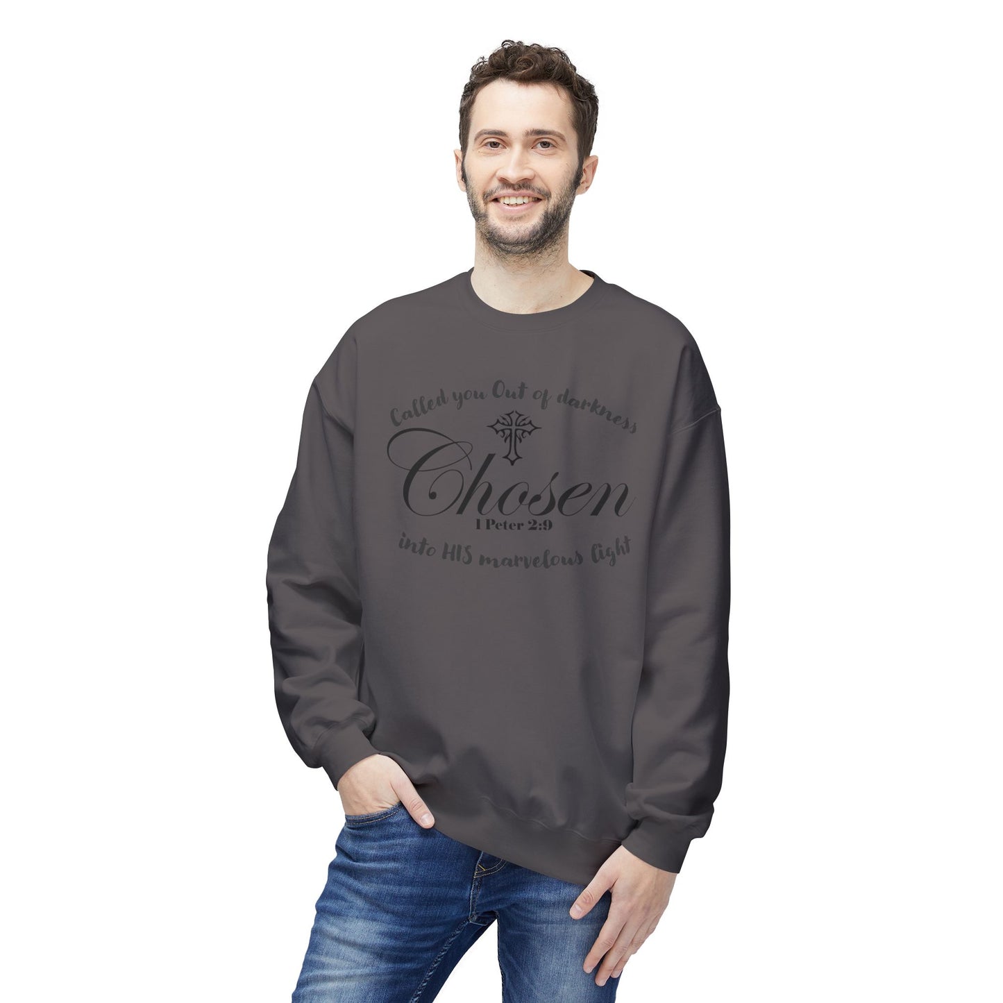 Christian Sweatshirt 1 Peter 2:9 Verse
