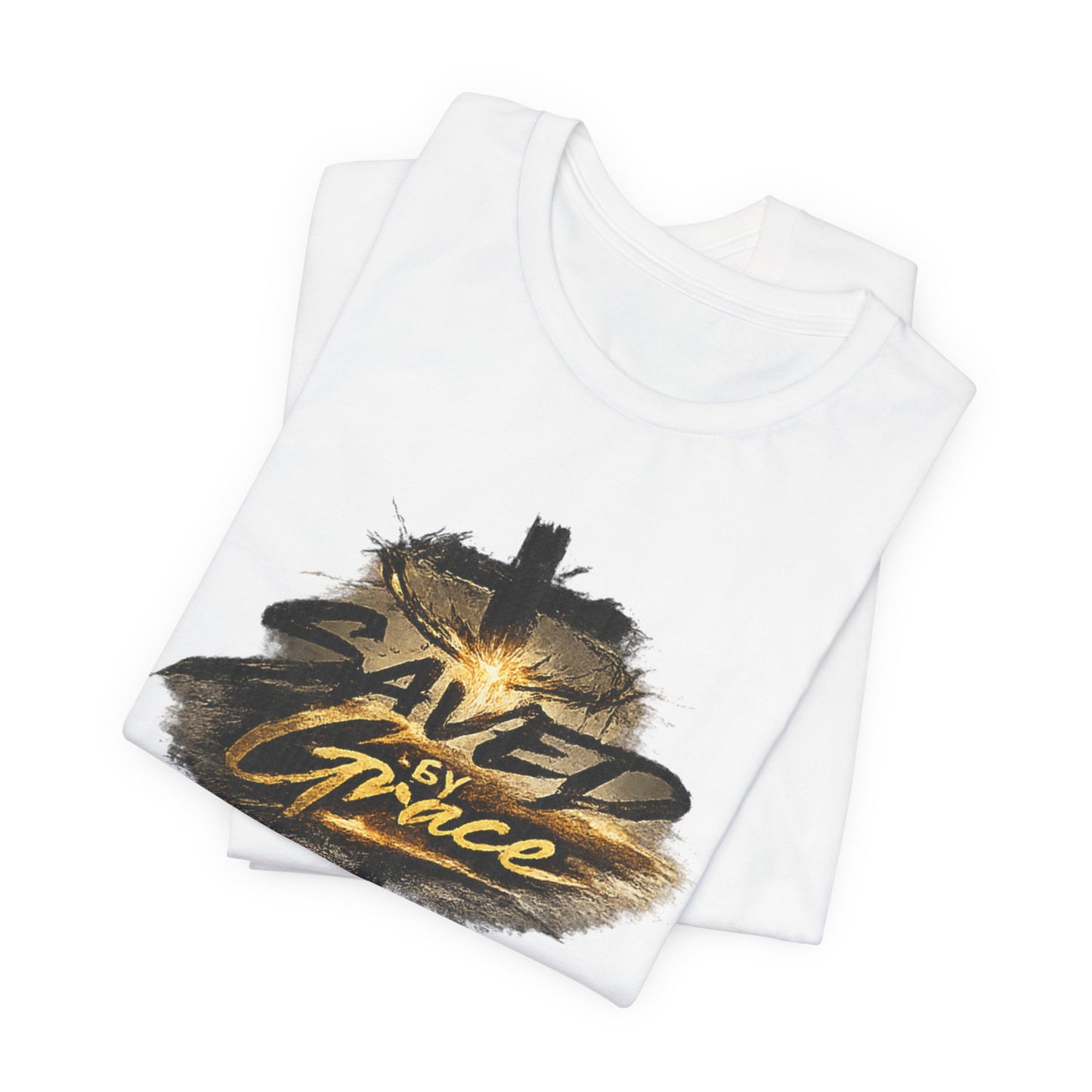 Saved By Grace T‑Shirt — Christian Cross Faith Tee