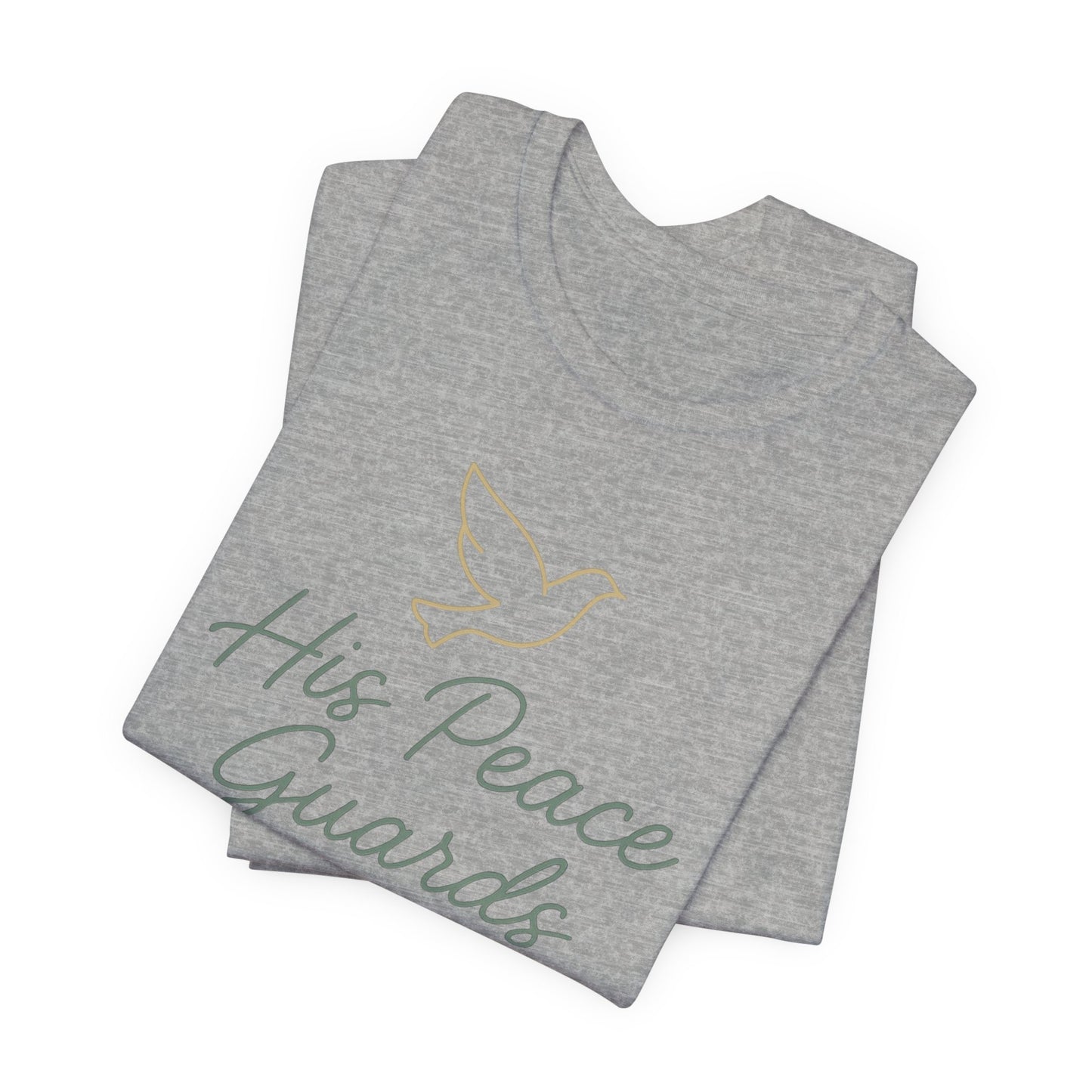 His Peace Guards My Heart Tee — Philippians 4:7 Christian Dove T-Shirt