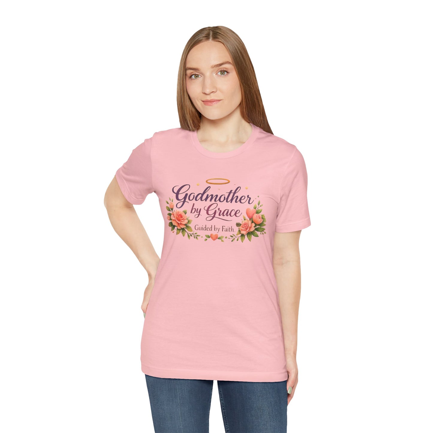 Godmother by Grace Floral Tee — 'Guided by Faith' Godmother T-Shirt
