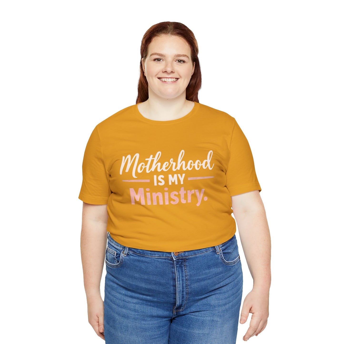 T-Shirt — "Motherhood Is My Ministry" Inspirational Mom Tee