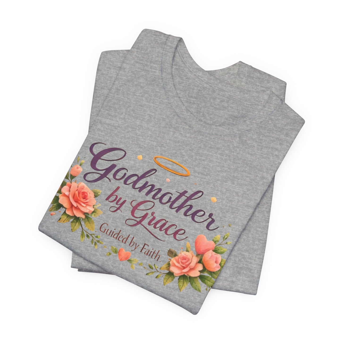 Godmother by Grace Floral Tee — 'Guided by Faith' Godmother T-Shirt