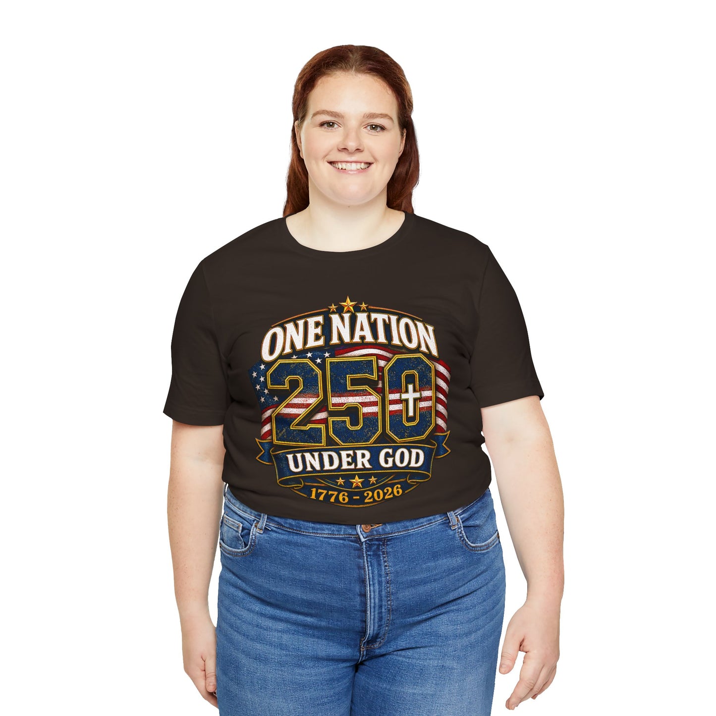 250th USA Independence T-Shirt — "One Nation Under God" 1776–2026 Patriotic Tee