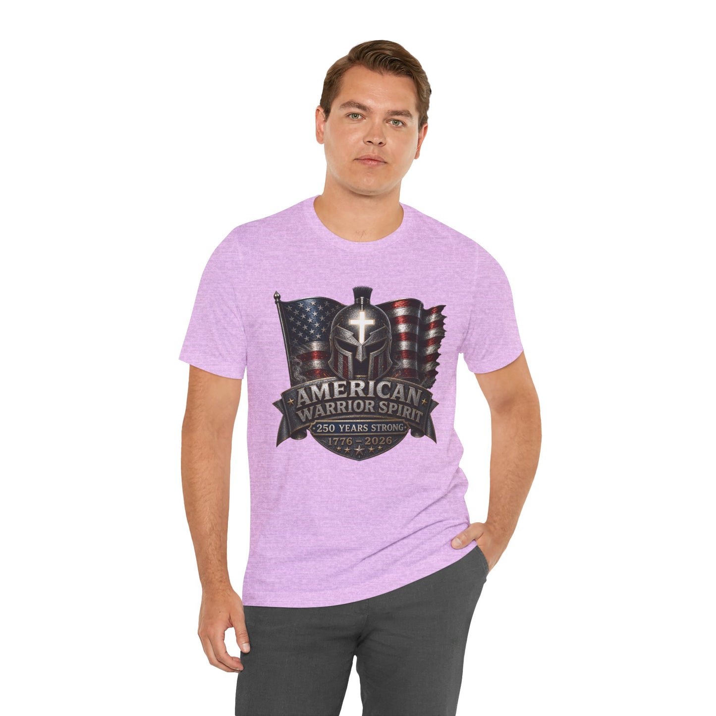 American Warrior Spirit T-Shirt – Patriotic 250 Years Strong Tee (1776–2026)
