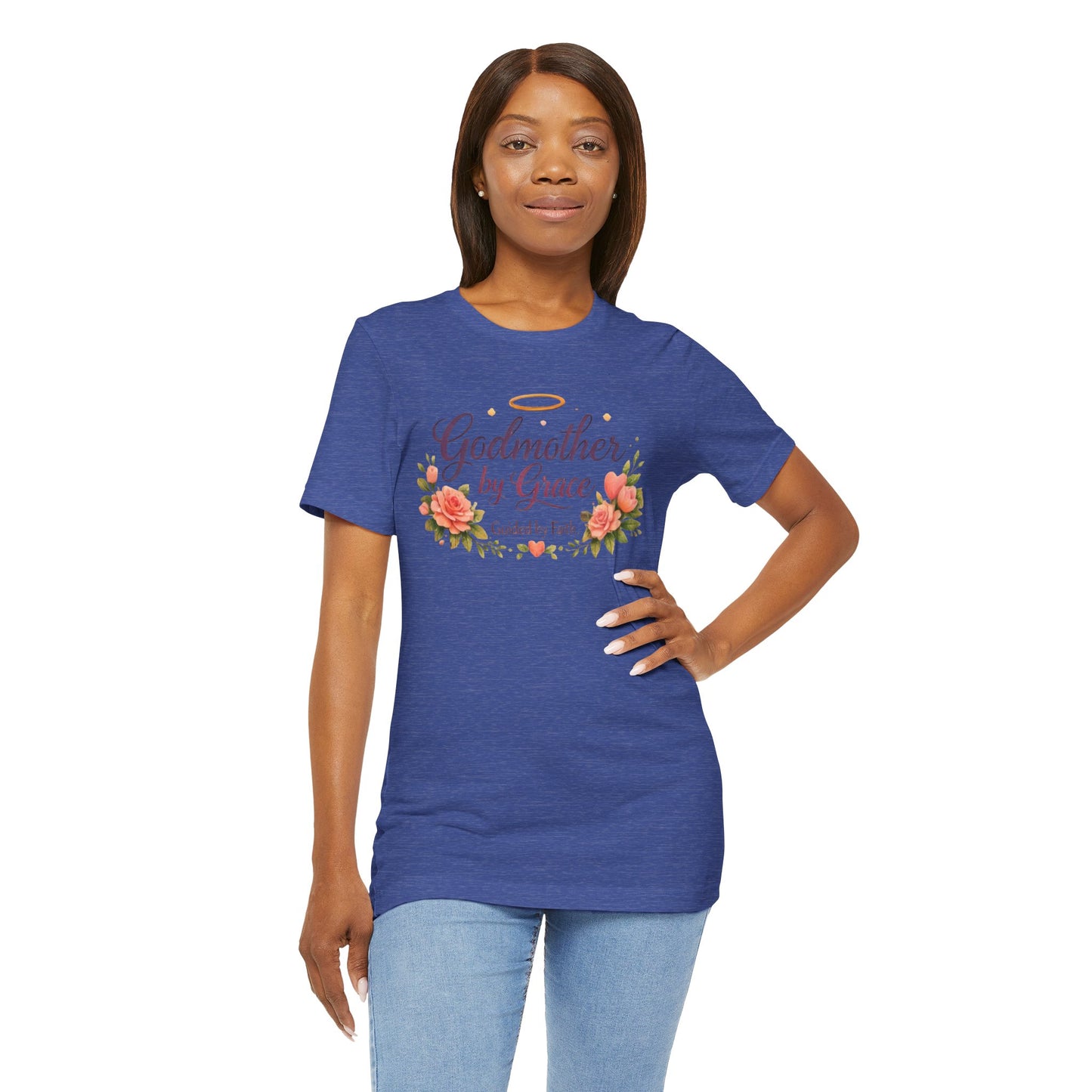 Godmother by Grace Floral Tee — 'Guided by Faith' Godmother T-Shirt