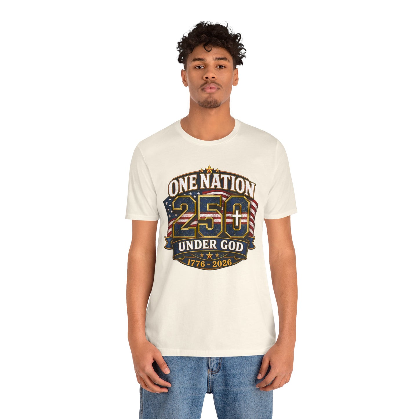 250th USA Independence T-Shirt — "One Nation Under God" 1776–2026 Patriotic Tee