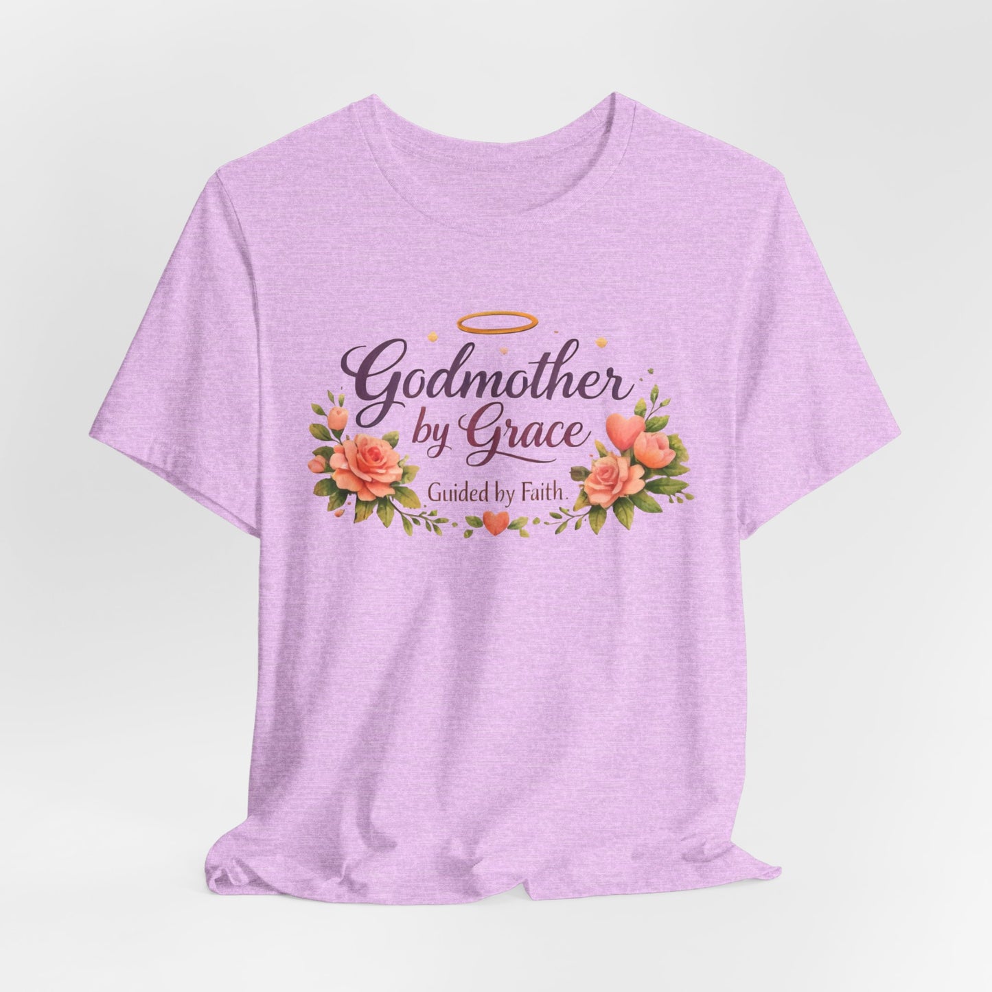 Godmother by Grace Floral Tee — 'Guided by Faith' Godmother T-Shirt